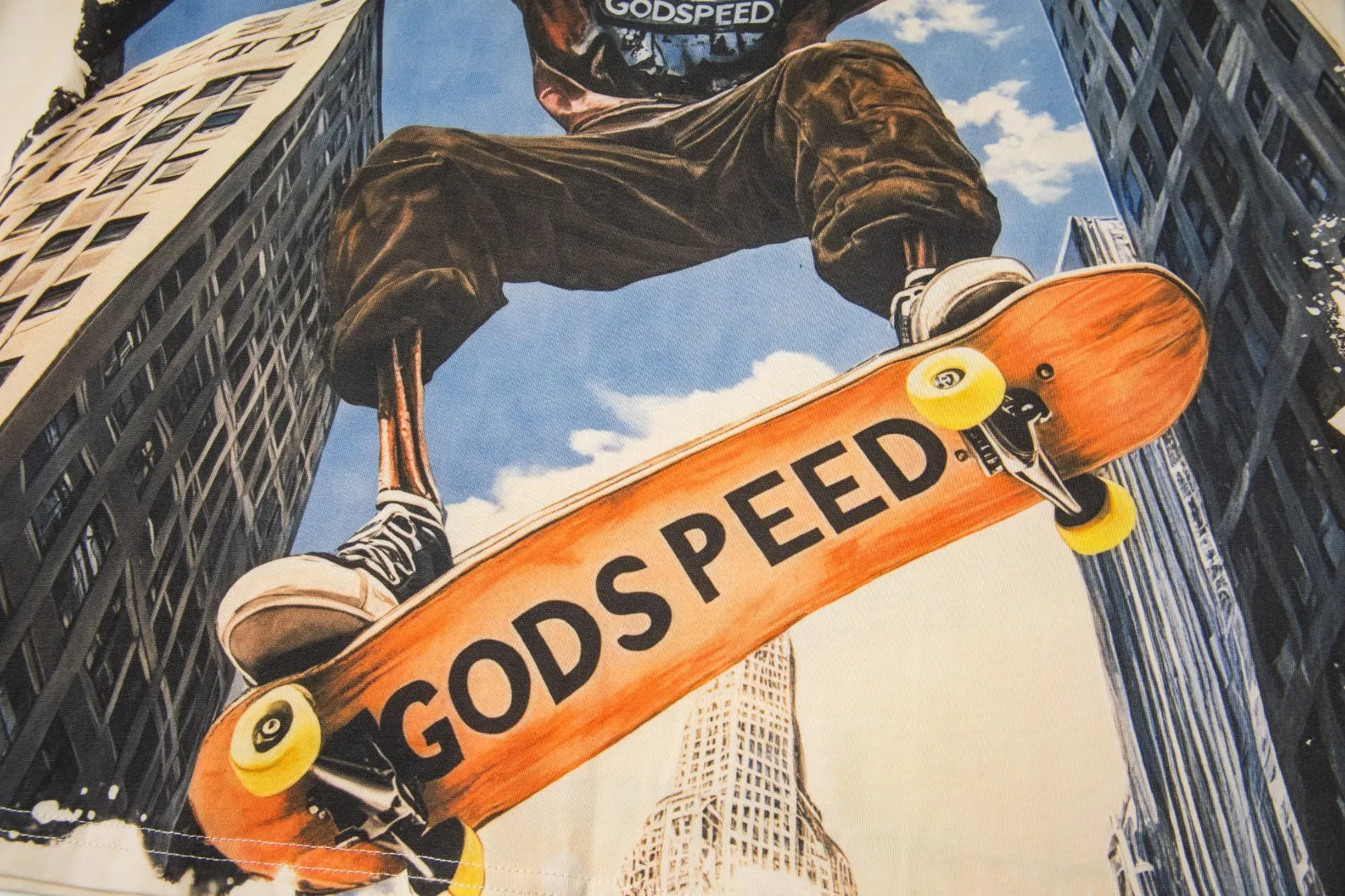 G47# GodSpeed ​​white ink direct spray washed long sleeve S-XL size black (washed) P156 apricot P146