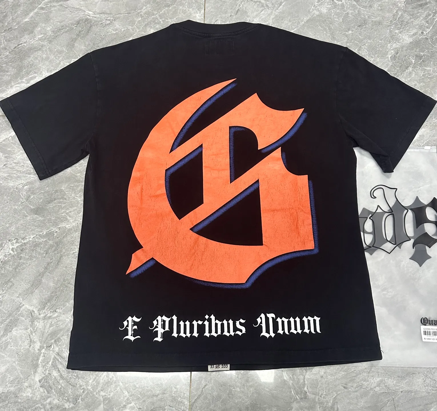 6089#washed black｜P116 Godspeed cross-border American rock and roll street washed retro style short-sleeved T (craft printing) fabric (fabric): 32 count combed double yarn 250g weight size (size): S-M-L-XL color (colour): washed black 👉 👉