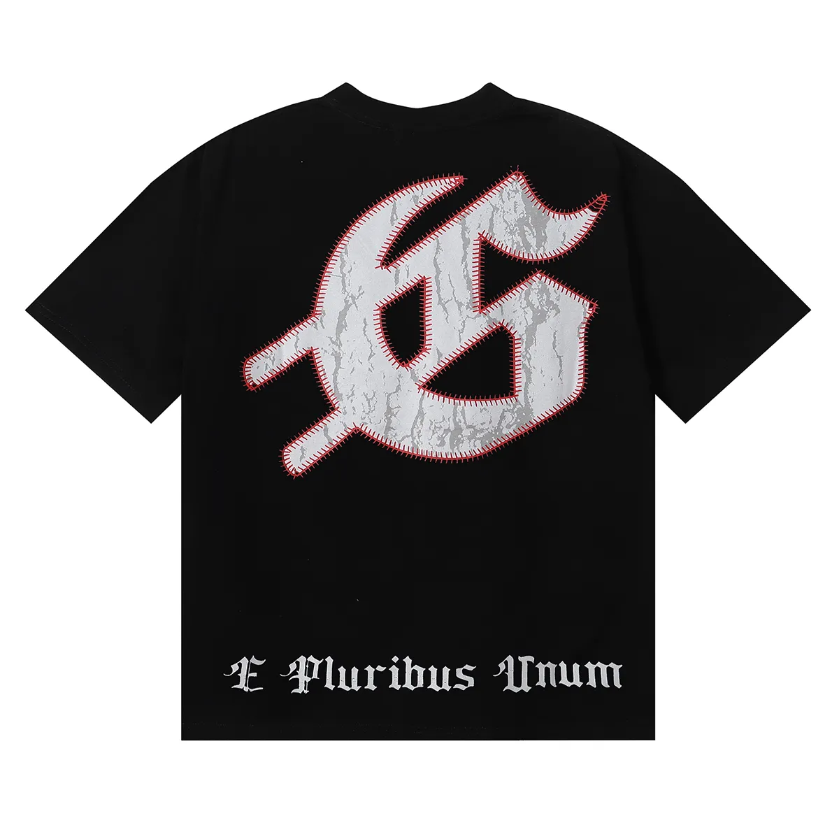 No. 7025, American fashion Godspeed skull baseball player printed high-quality double yarn pure cotton casual short-sleeved T-shirt batch 110 Color: black, apricot, blue; Size: S M L XL