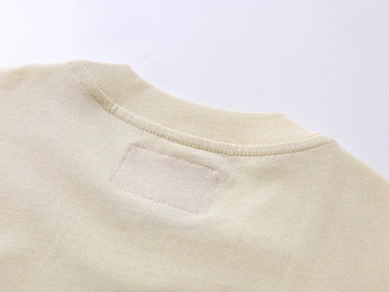5011#apricot|P104 Godspeed cross-border American rock and roll street washed retro style short-sleeved T (craft printing) fabric (fabric) 32 count combed double yarn 240 grams weight code number (size): S-M-L-XL color (colour): apricot