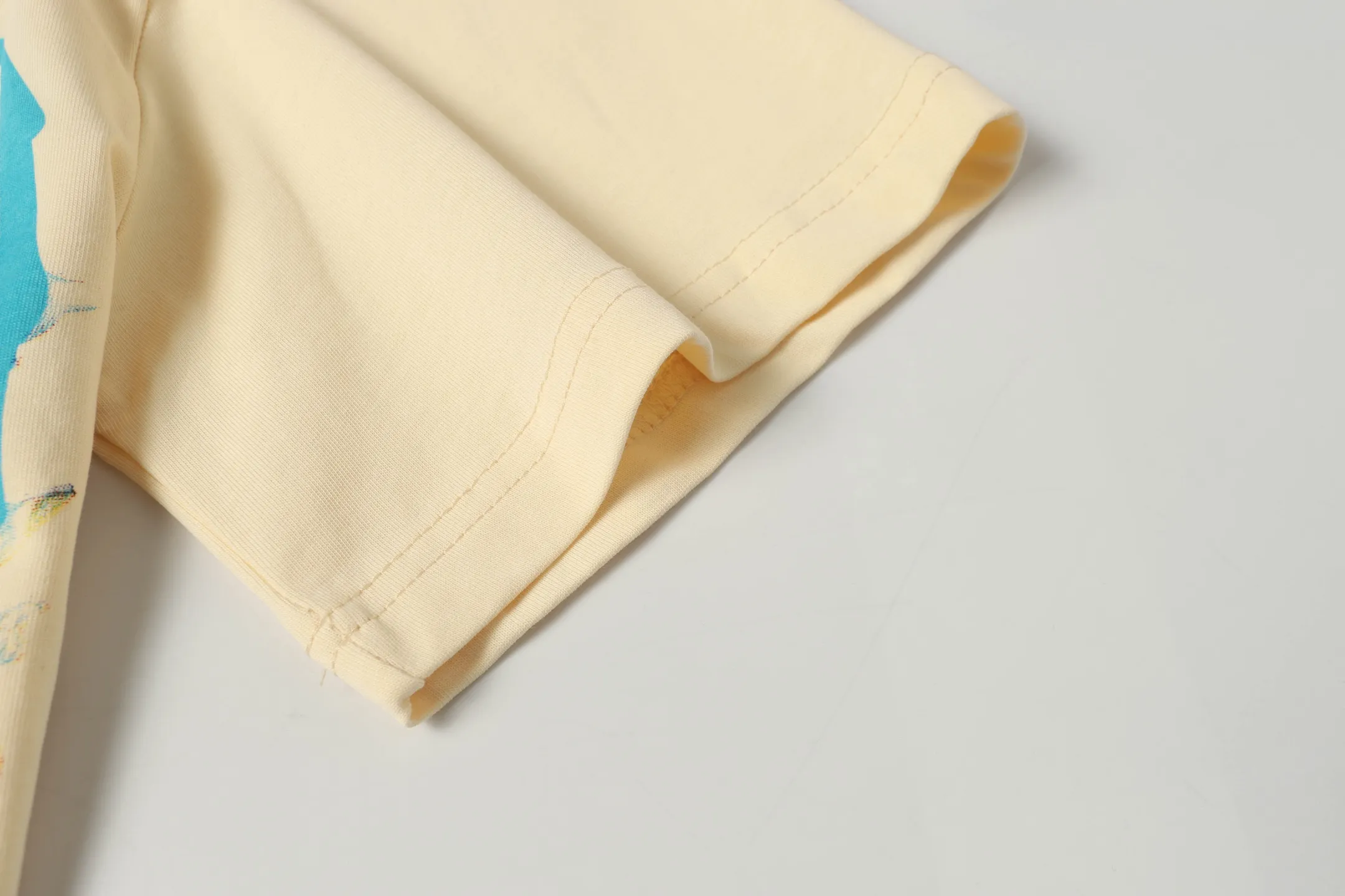 5011#apricot|P104 Godspeed cross-border American rock and roll street washed retro style short-sleeved T (craft printing) fabric (fabric) 32 count combed double yarn 240 grams weight code number (size): S-M-L-XL color (colour): apricot