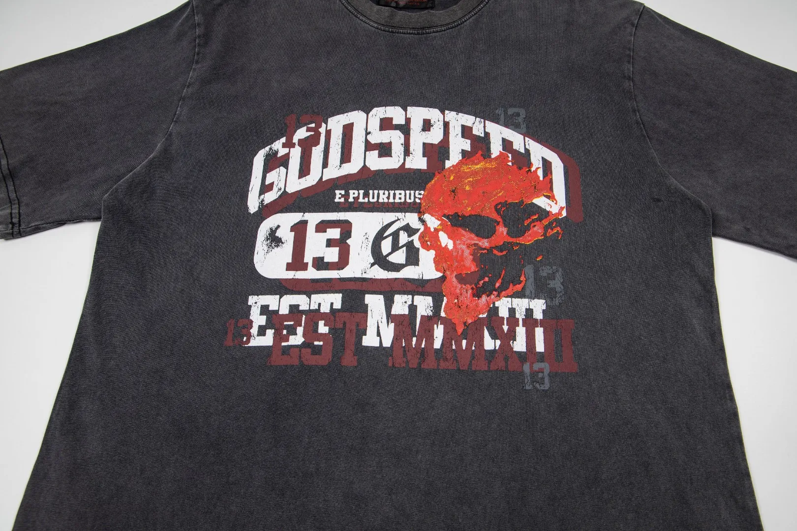 G69# GodSpeed ​​High Definition Printed Washed Short Sleeves S-XL Black P116 Dark Gray P116 Blue P116