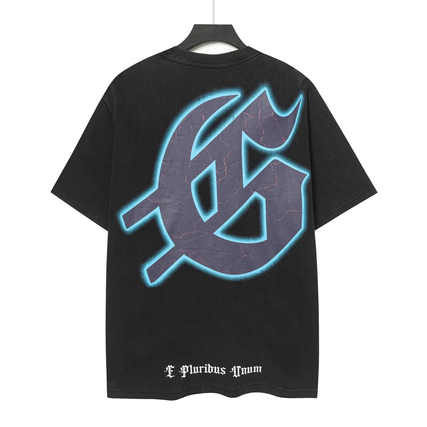 6056 washed black｜P116 Godspeed cross-border American rock and roll street washed retro style short-sleeved T (craft printing) fabric (fabric): 32 count combed double yarn 250 grams weight size (size): S-M-L-XL color (colour): washed black