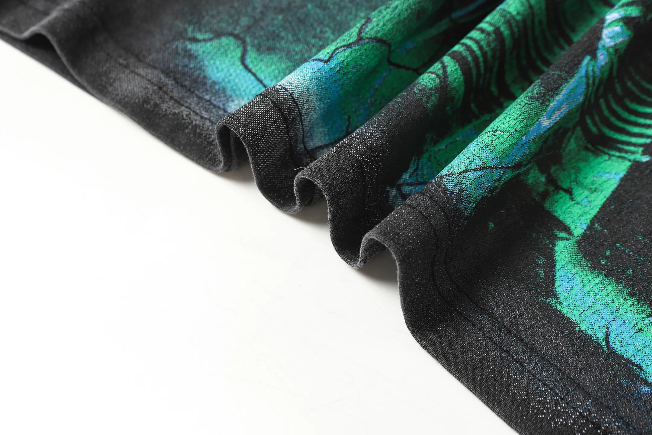 6056 washed black｜P116 Godspeed cross-border American rock and roll street washed retro style short-sleeved T (craft printing) fabric (fabric): 32 count combed double yarn 250 grams weight size (size): S-M-L-XL color (colour): washed black
