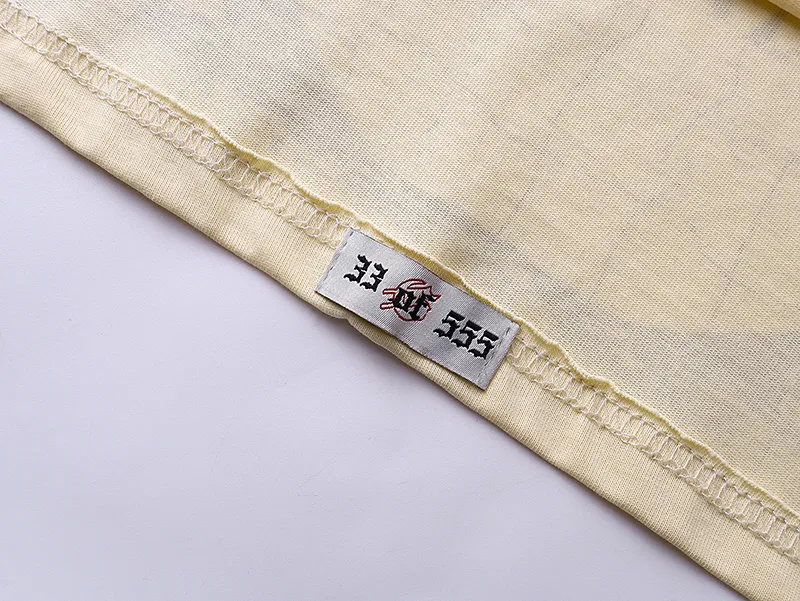 3039# P110 Real shot Godspeed American fashion rock street retro loose printed cotton short sleeves Fabric: 240g 32 count fine cotton double yarn pure cotton Color: apricot Size: S M L XL