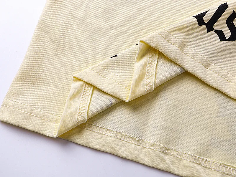 3039# P110 Real shot Godspeed American fashion rock street retro loose printed cotton short sleeves Fabric: 240g 32 count fine cotton double yarn pure cotton Color: apricot Size: S M L XL