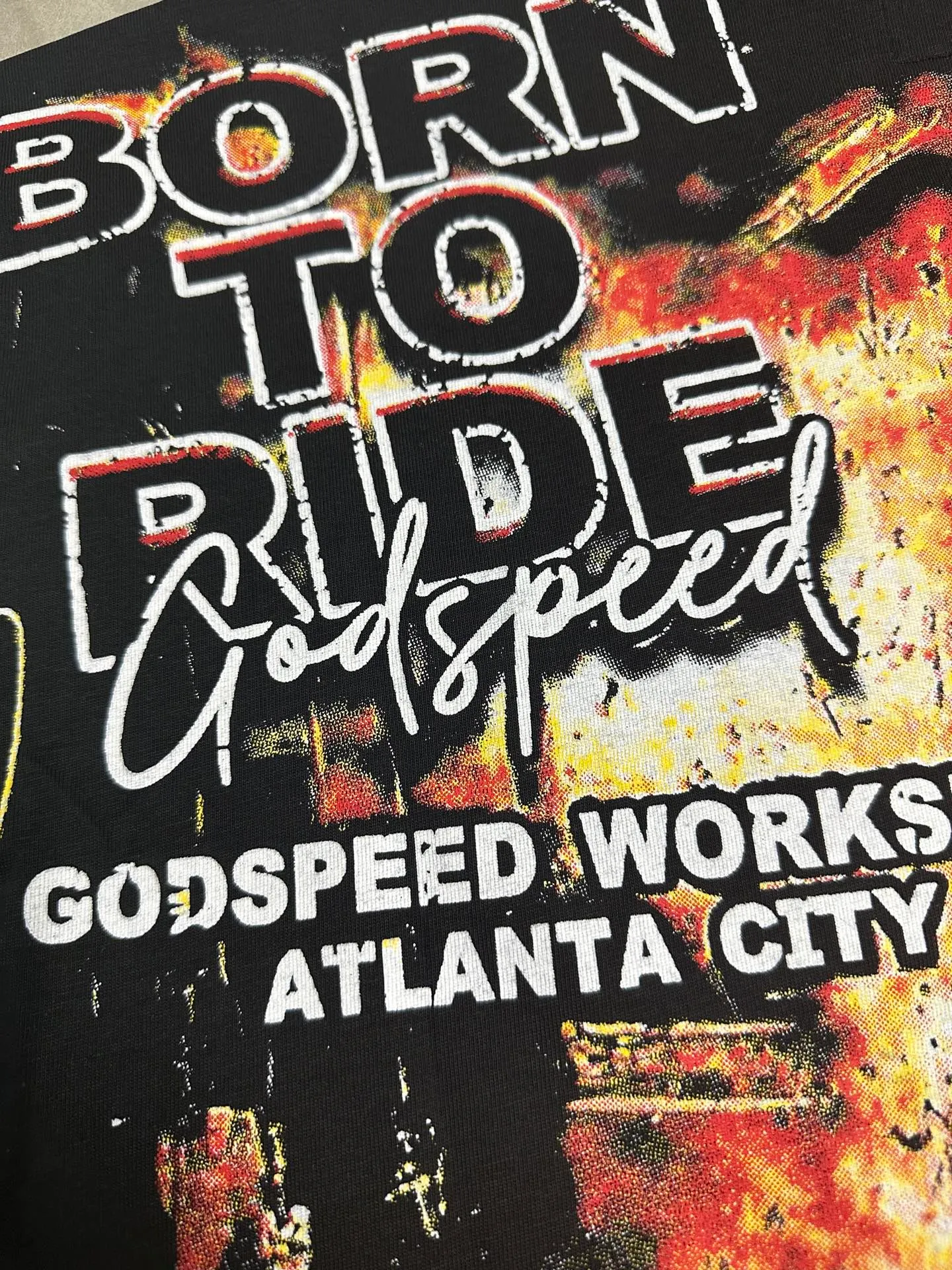 5316#pine cypress green I P104 Godspeed cross-border American rock and roll street washed retro style short-sleeved T (craft printing) fabric (fabric): 32 counts combed double yarn 240 grams weight code number (size): S-M-L-XL color (colour): pine cypress green