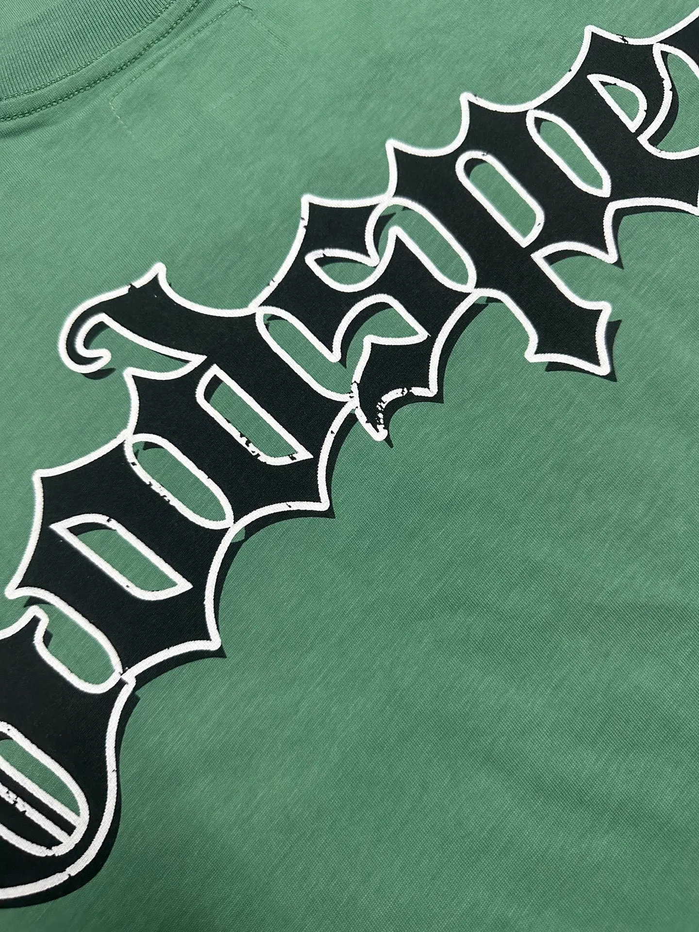 5306#pine cypress green | P106 Godspeed cross-border American rock and roll street washed retro style short-sleeved T (craft printing) fabric (fabric): 32 count combed double yarn 240 grams weight code (size): S-M-L-XL color (colour): pine cypress green 👉