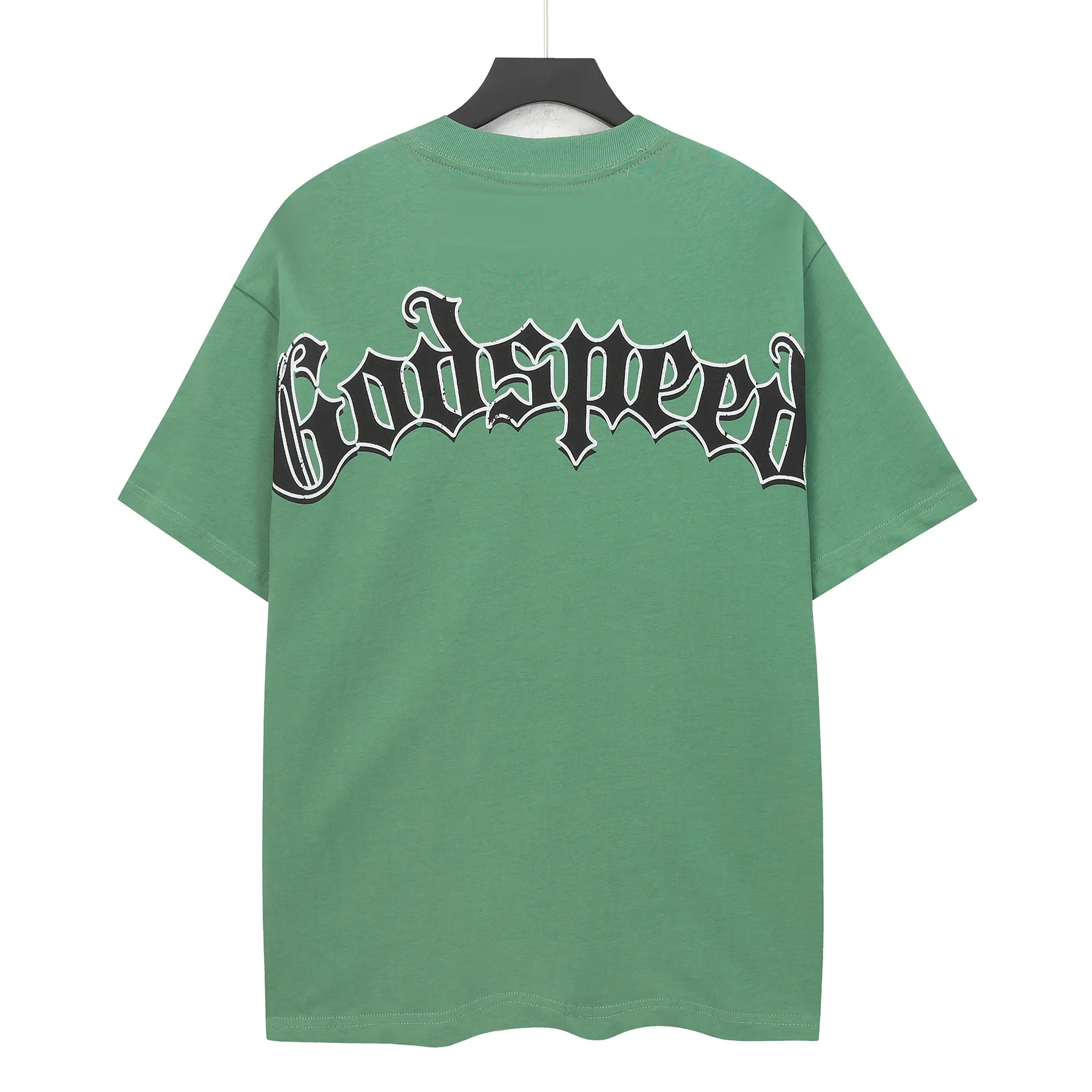 5306#pine cypress green | P106 Godspeed cross-border American rock and roll street washed retro style short-sleeved T (craft printing) fabric (fabric): 32 count combed double yarn 240 grams weight code (size): S-M-L-XL color (colour): pine cypress green 👉