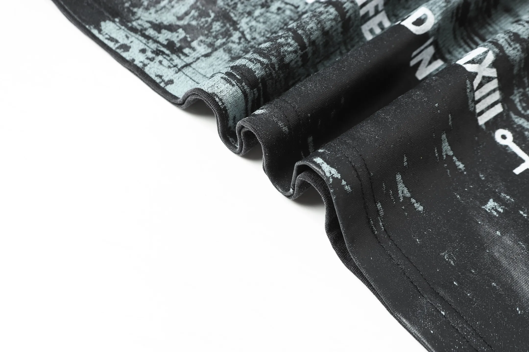 6035# washed black｜P116 Godspeed cross-border American rock and roll street washed retro style short-sleeved T (craft printing) fabric (fabric): 32 count combed double yarn 250 grams weight code (size): S-M-L-XL color (colour): washed black 👉