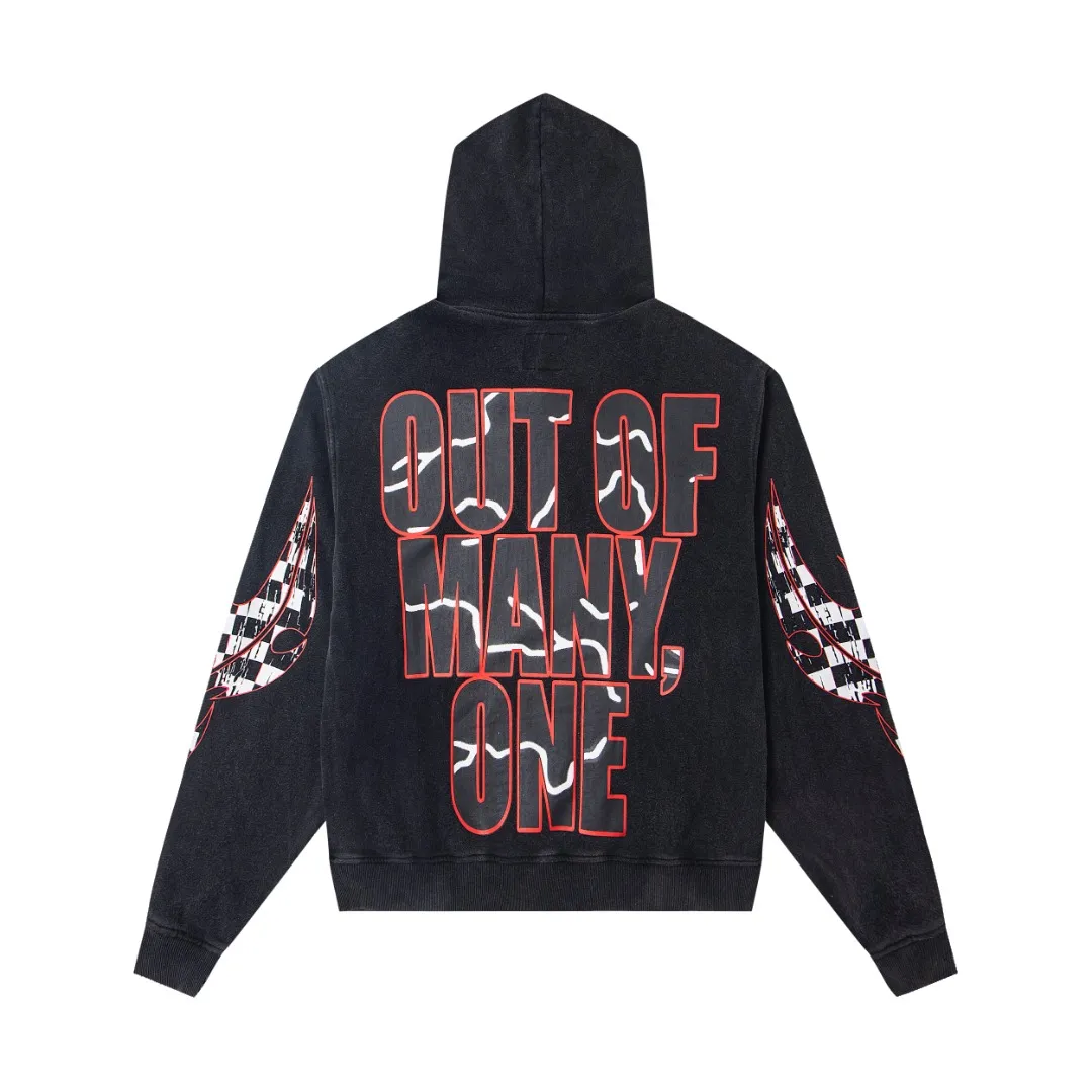 G07# GodSpeed ​​white ink direct spray sweatshirt S-XL washed black P236 apricot P226