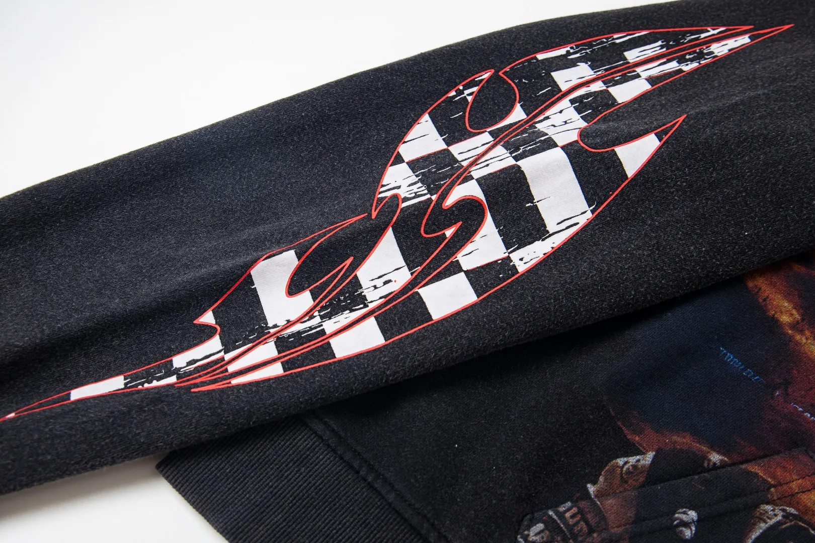 G07# GodSpeed ​​white ink direct spray sweatshirt S-XL washed black P236 apricot P226