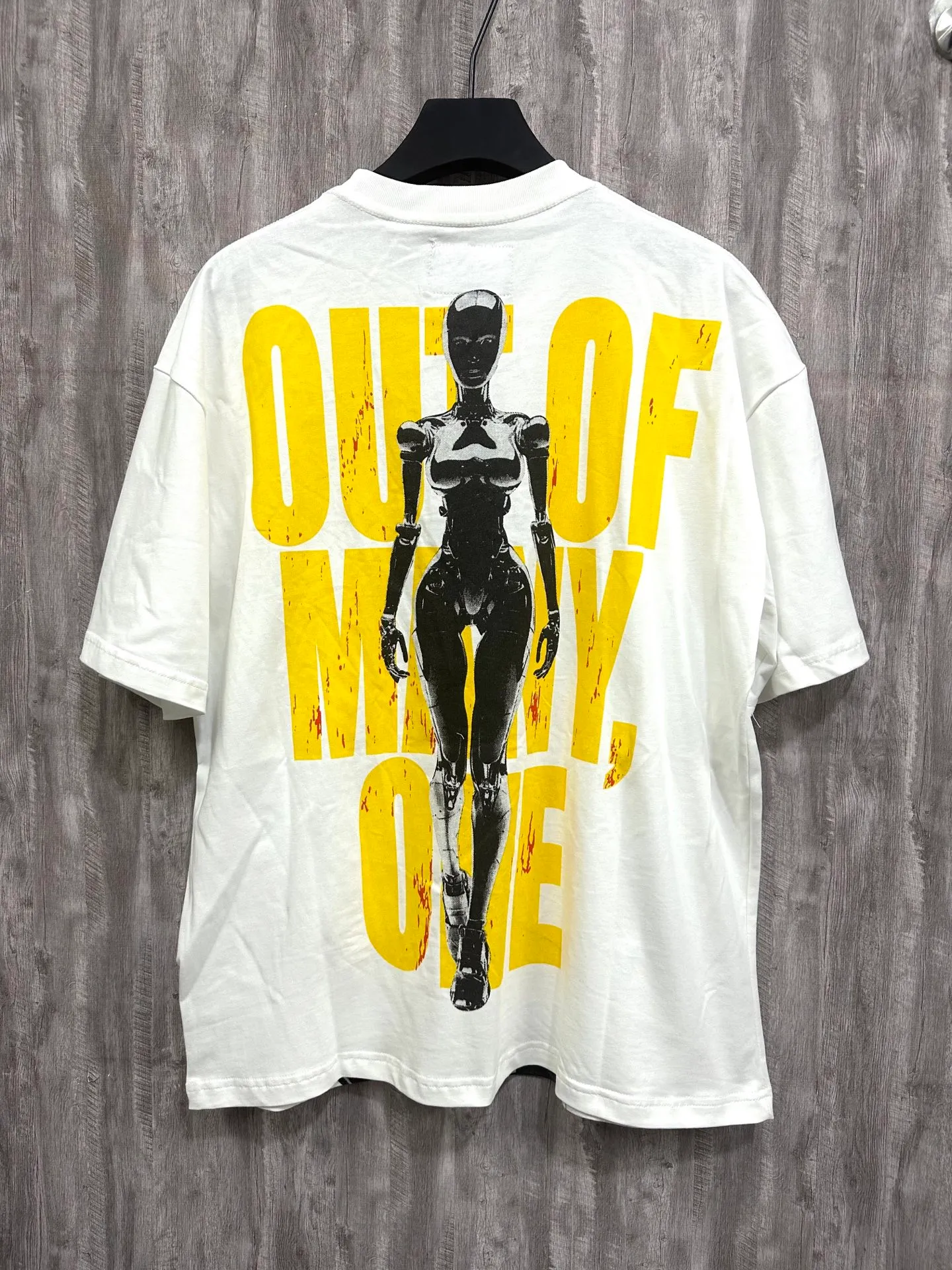 5007#White/Apricot｜P104 Godspeed cross-border American rock and roll street washed retro style short-sleeved T (craft printing) fabric (fabric): 32-count combed double yarn 240 grams weight code number (size): S-M-L-XL color (colour): white, apricot,