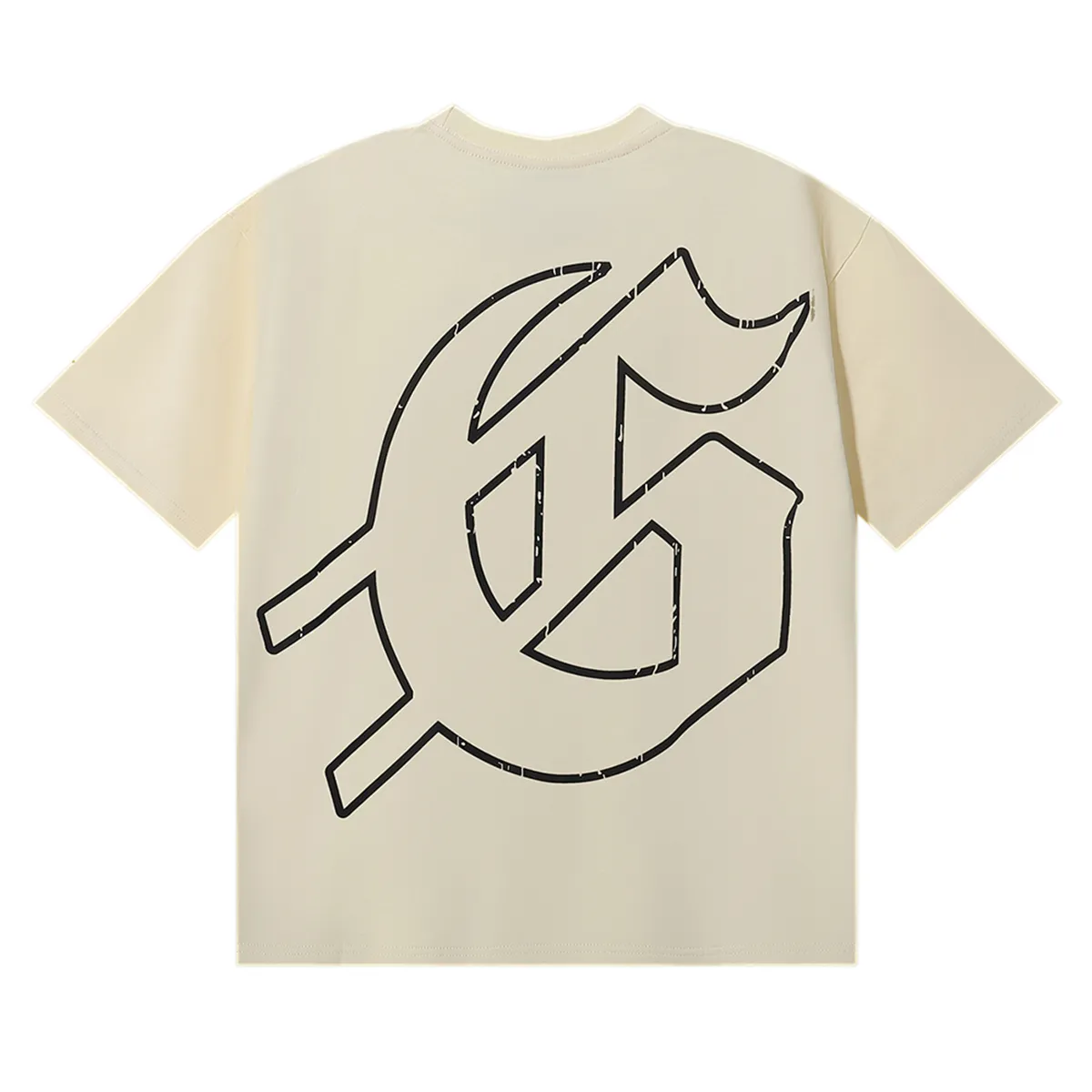 No. 7018, American street Godspeed skateboard skull boy print high quality double yarn pure cotton casual short-sleeved T-shirt batch 110 Color: black, white, apricot; Size: S M L XL