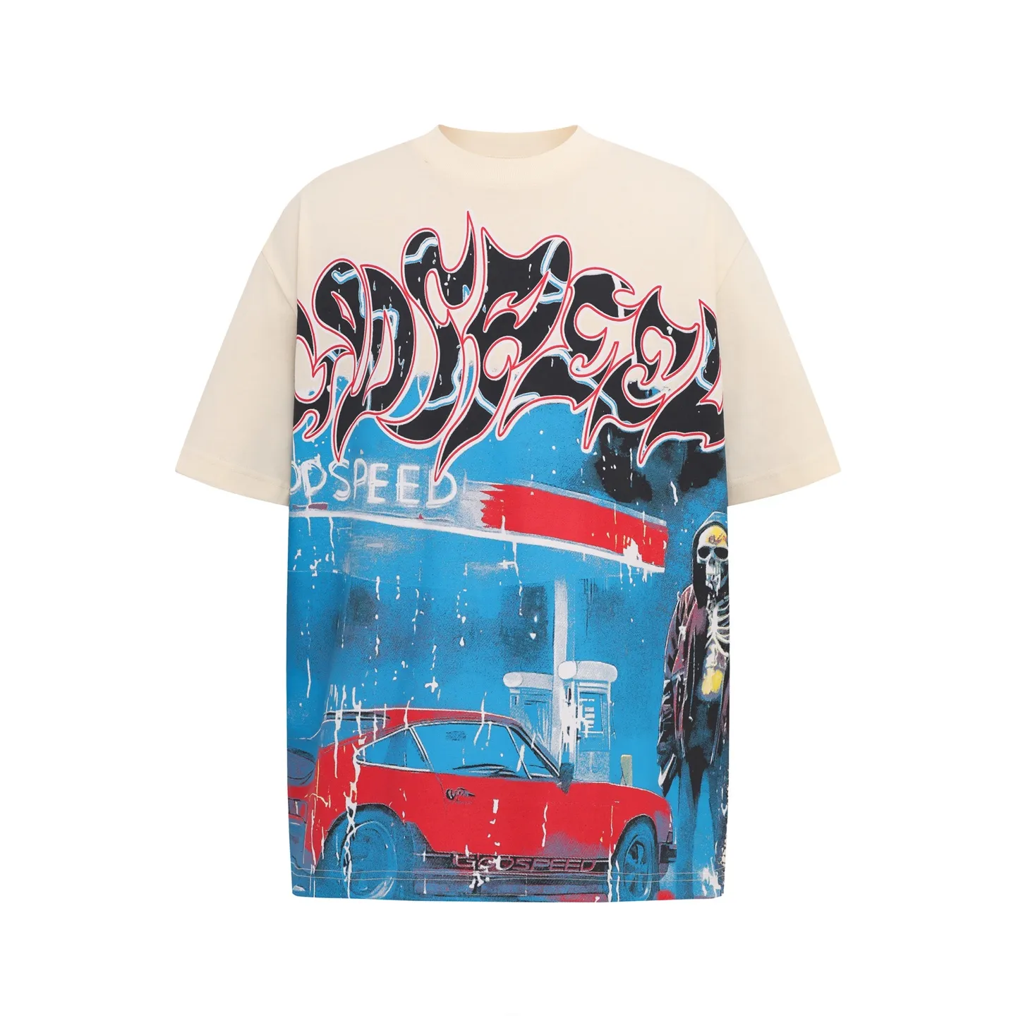 G511# P110 Godspeed short-sleeved T-shirt color: Bone (beige) size: S M L XL