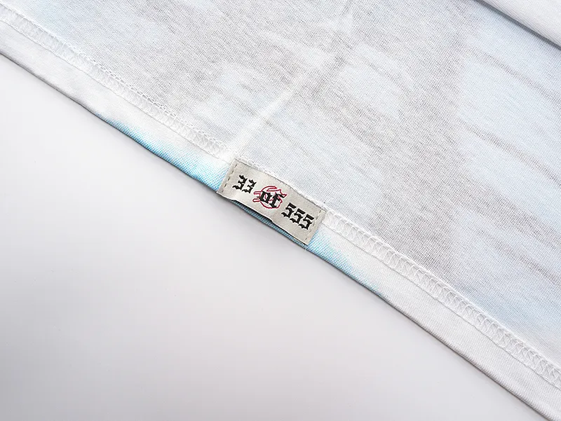 3051# P110 Real shot Godspeed American fashion rock street retro loose printed cotton short sleeves Fabric: 240g 32 count fine cotton double yarn pure cotton Color: off-white Size: S M L XL