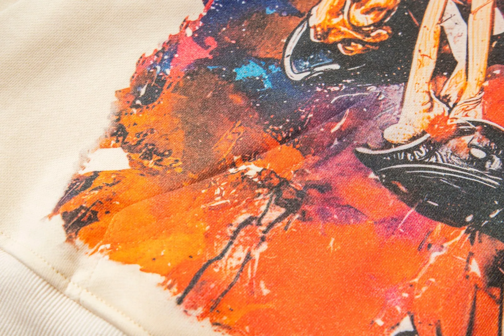 G09# GodSpeed ​​white ink direct spray sweatshirt S-XL apricot P226