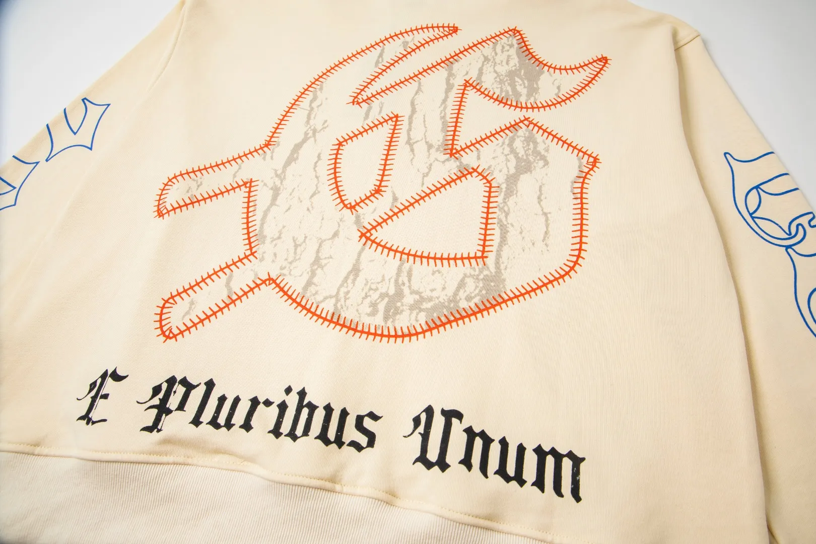 G09# GodSpeed ​​white ink direct spray sweatshirt S-XL apricot P226