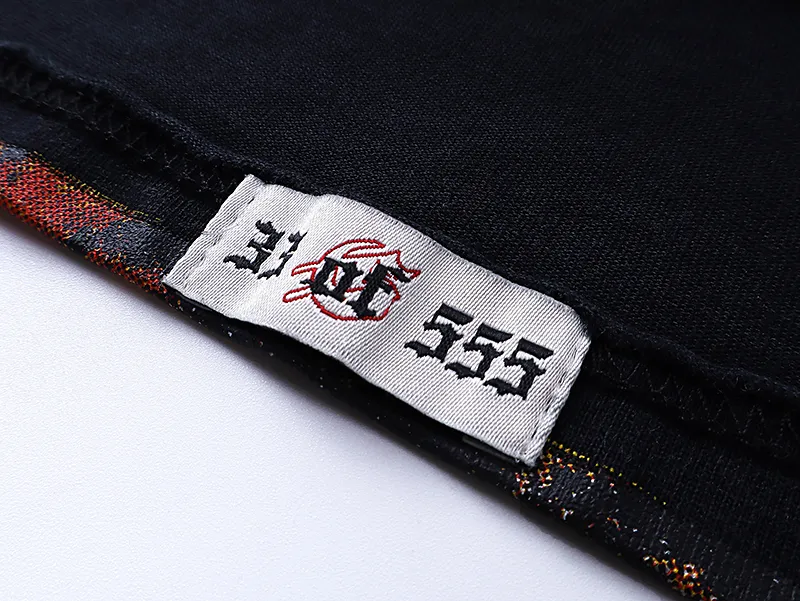 1002# P126 Washed Black Real Shot Godspeed American Fashion Rock Street Retro Washed Distressed Printed Pure Cotton Short Sleeves Fabric: 250g 32 Count Fine Cotton Double Yarn Pure Cotton Color: Washed Black Size: S M L XL