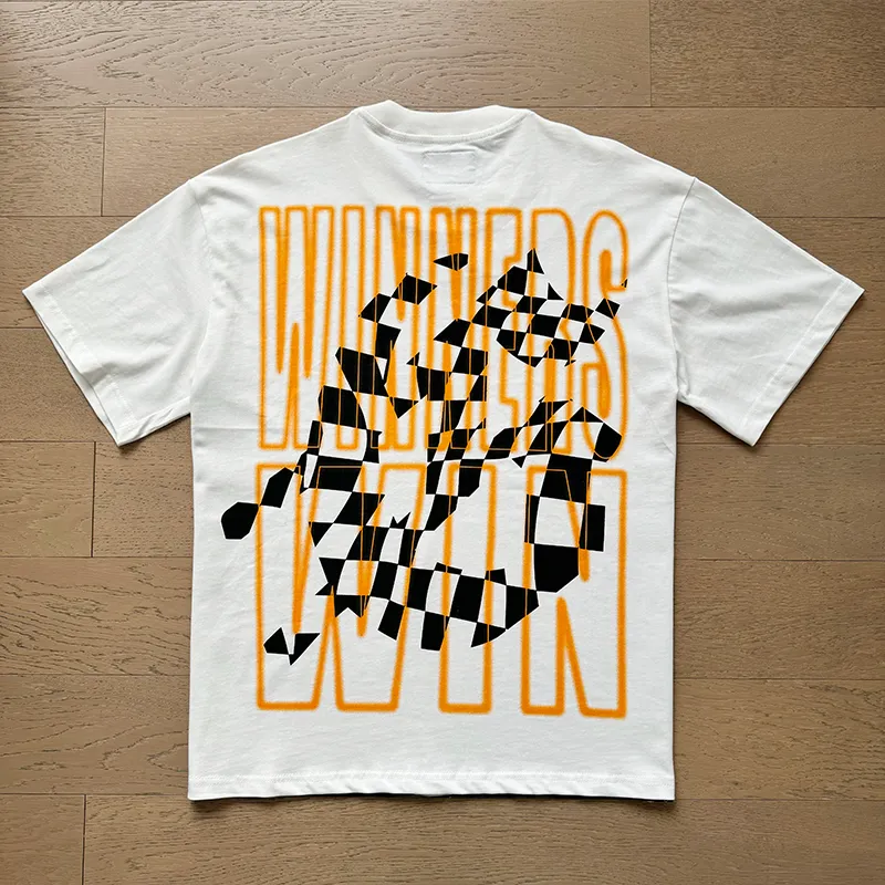 3016# P110 Real shot Godspeed American fashion rock street retro loose printed cotton short sleeves Fabric: 240g 32 count fine cotton double yarn pure cotton Color: off-white Size: S M L XL