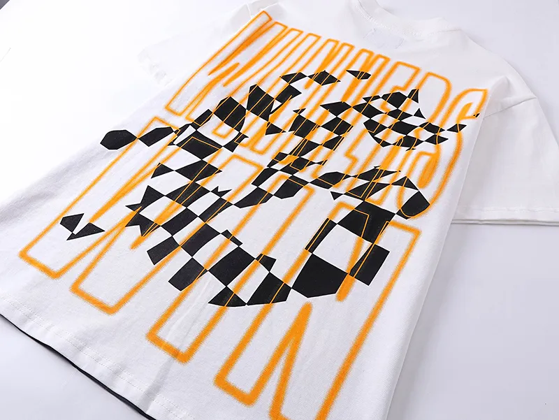 3016# P110 Real shot Godspeed American fashion rock street retro loose printed cotton short sleeves Fabric: 240g 32 count fine cotton double yarn pure cotton Color: off-white Size: S M L XL