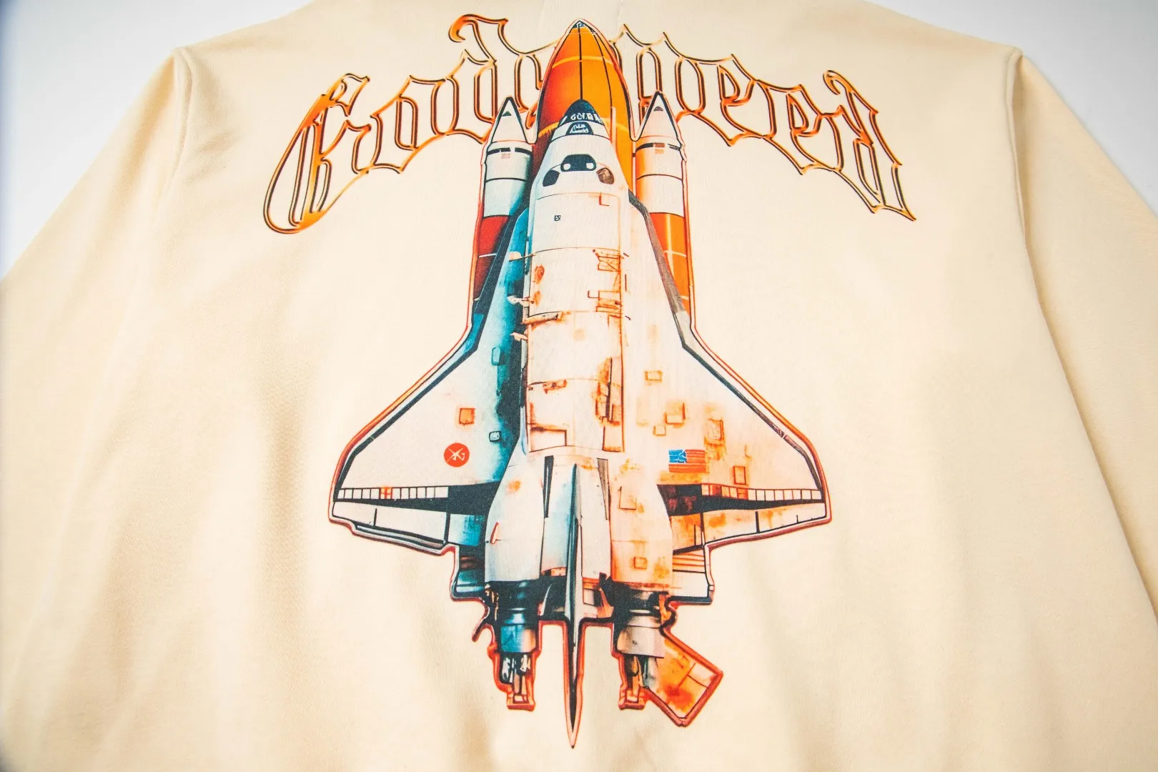 G23# GodSpeed ​​white ink direct spray sweatshirt S-XL washed black P236 apricot P226