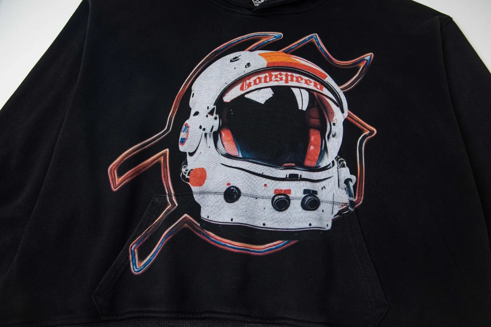 G23# GodSpeed ​​white ink direct spray sweatshirt S-XL washed black P236 apricot P226