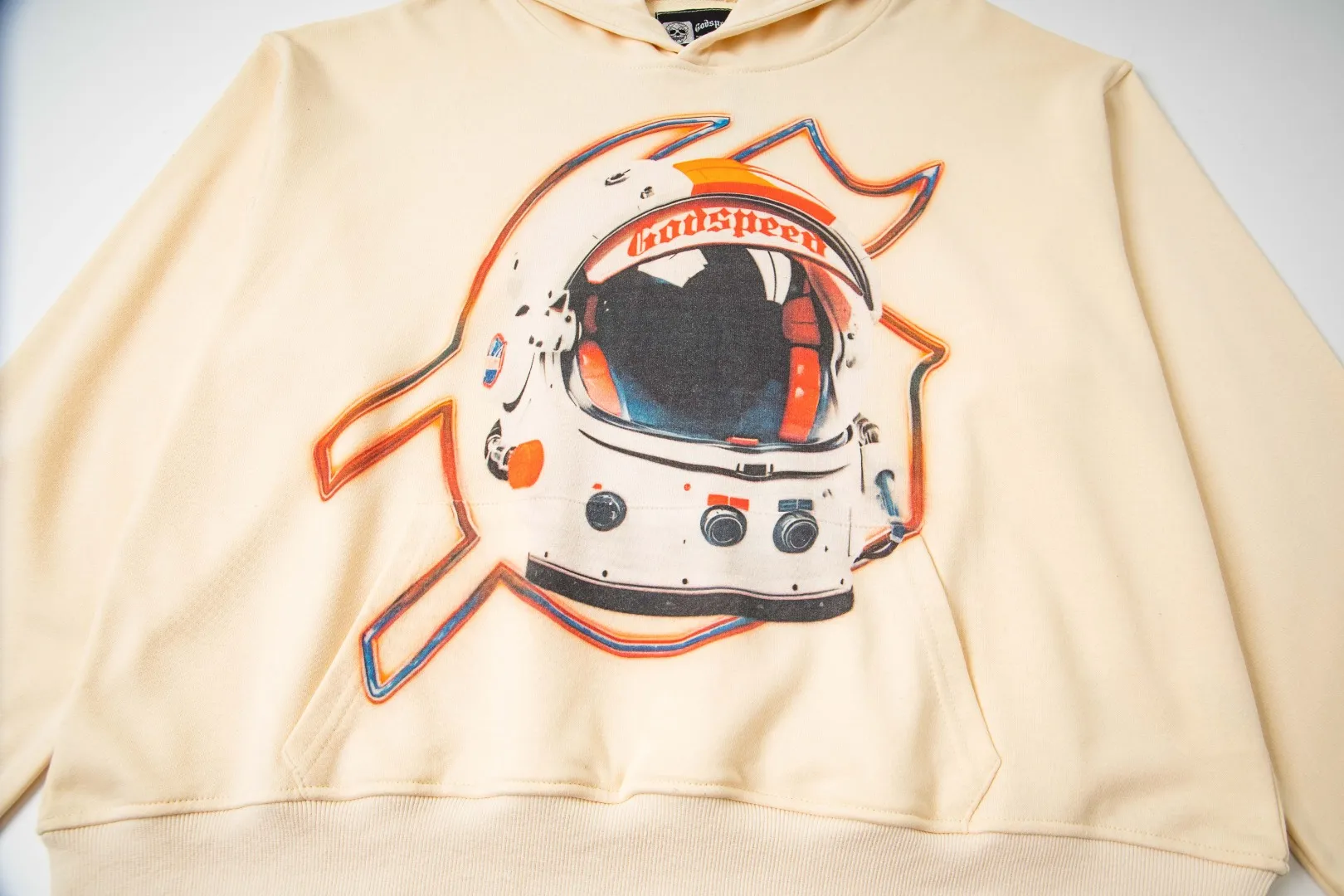G23# GodSpeed ​​white ink direct spray sweatshirt S-XL washed black P236 apricot P226