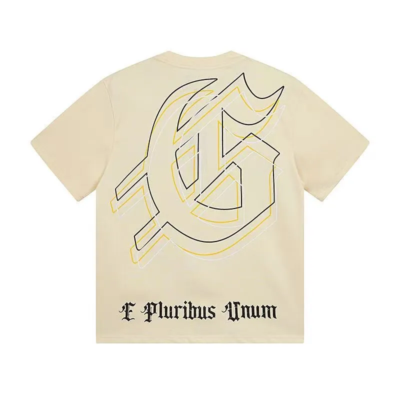 5041#Apricot｜P104 Godspeed cross-border American rock and roll street washed retro style short-sleeved T (craft printing) fabric (fabric) 32 counts combed double yarn 240 grams weight code number (size): S-M-L-XL color (colour): apricot 👉