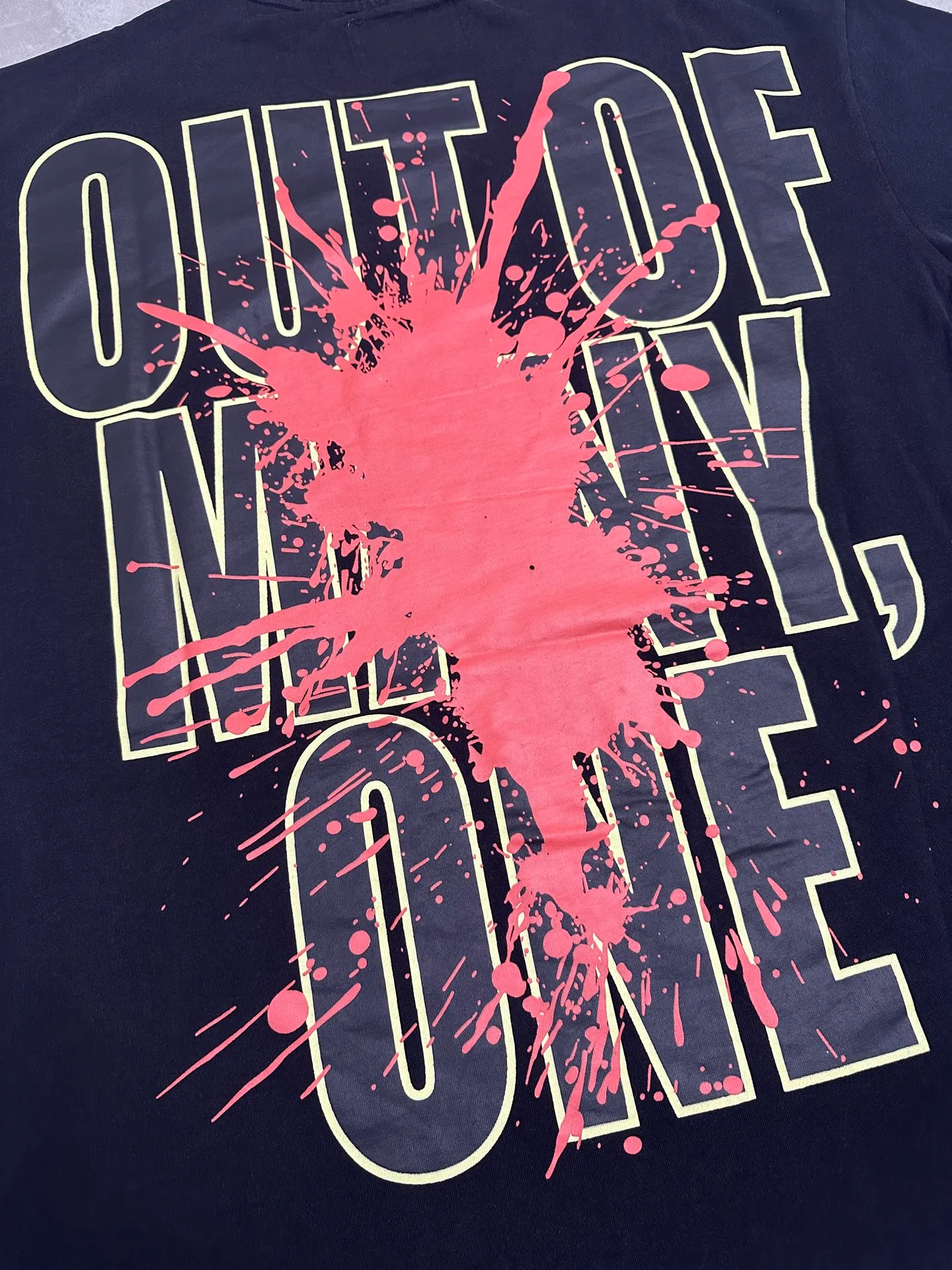6139# washed black I P116 Godspeed cross-border American rock and roll street washed retro style short-sleeved T (craft printing) fabric (fabric): 32 count combed double yarn 250 grams weight code number (size): S-M-L-XL color (colour): washed black