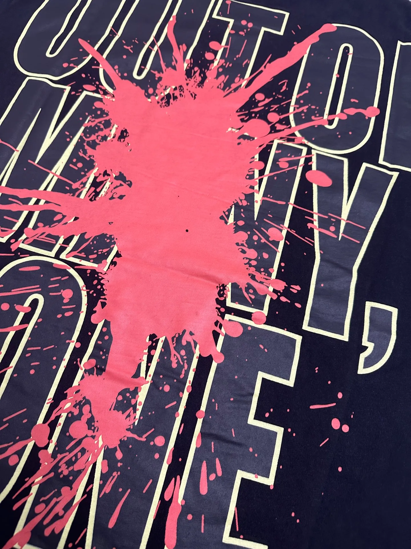 6139# washed black I P116 Godspeed cross-border American rock and roll street washed retro style short-sleeved T (craft printing) fabric (fabric): 32 count combed double yarn 250 grams weight code number (size): S-M-L-XL color (colour): washed black