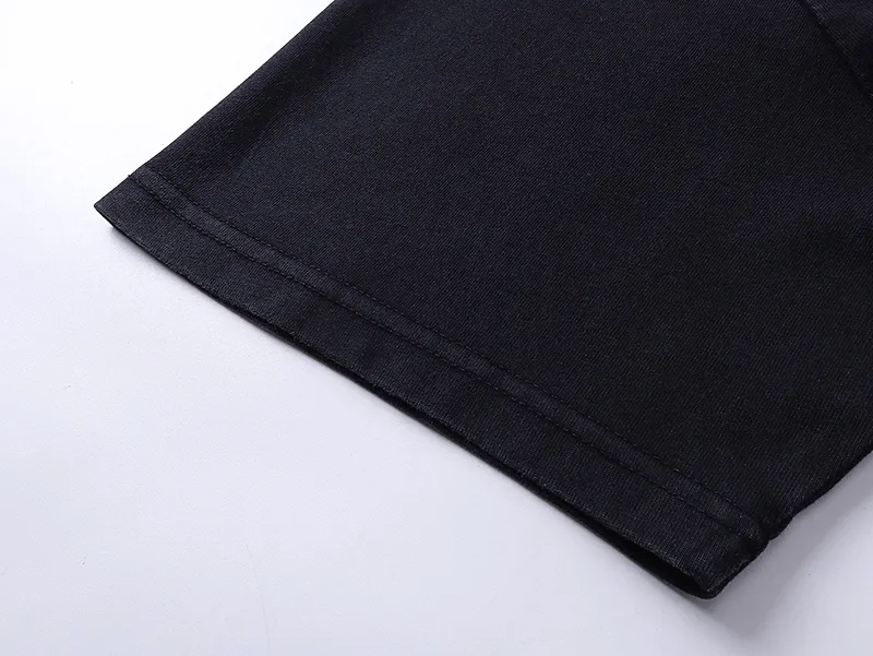 1003#P126 Washed Black Real Shot Godspeed American Fashion Rock Street Retro Washed Distressed Printed Cotton Short Sleeves Fabric: 250g 32 Count Fine Cotton Double Yarn Pure Cotton Color: Washed Black Size: S M L XL