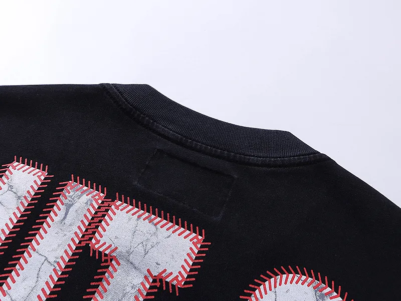 1003#P126 Washed Black Real Shot Godspeed American Fashion Rock Street Retro Washed Distressed Printed Cotton Short Sleeves Fabric: 250g 32 Count Fine Cotton Double Yarn Pure Cotton Color: Washed Black Size: S M L XL