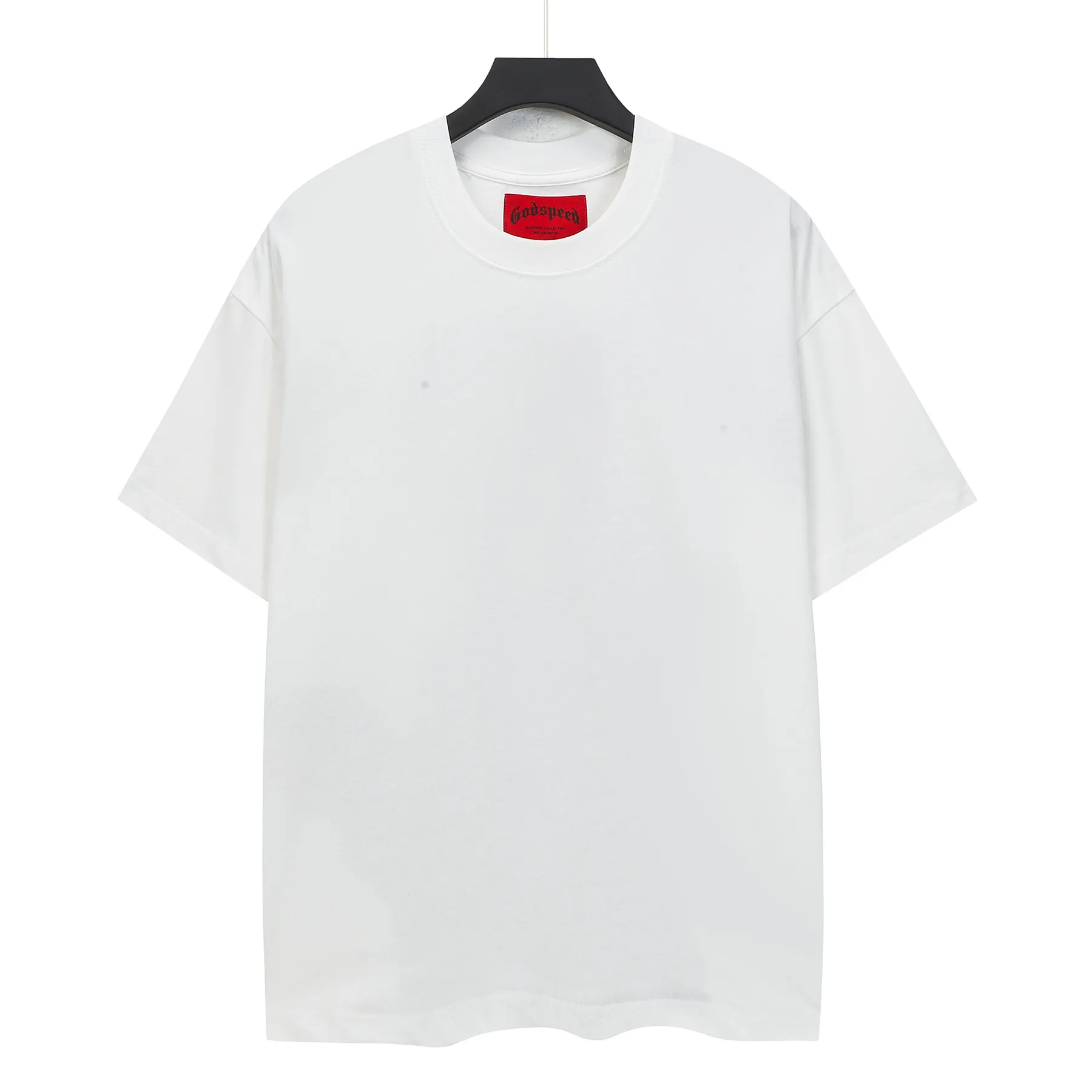 5121# White | P104 Godspeed cross-border American rock and roll street washed retro style short-sleeved T (craft printing) fabric (fabric): 32-count combed double yarn 240 grams weight code number (size): S-M-L-XL color (colour): white