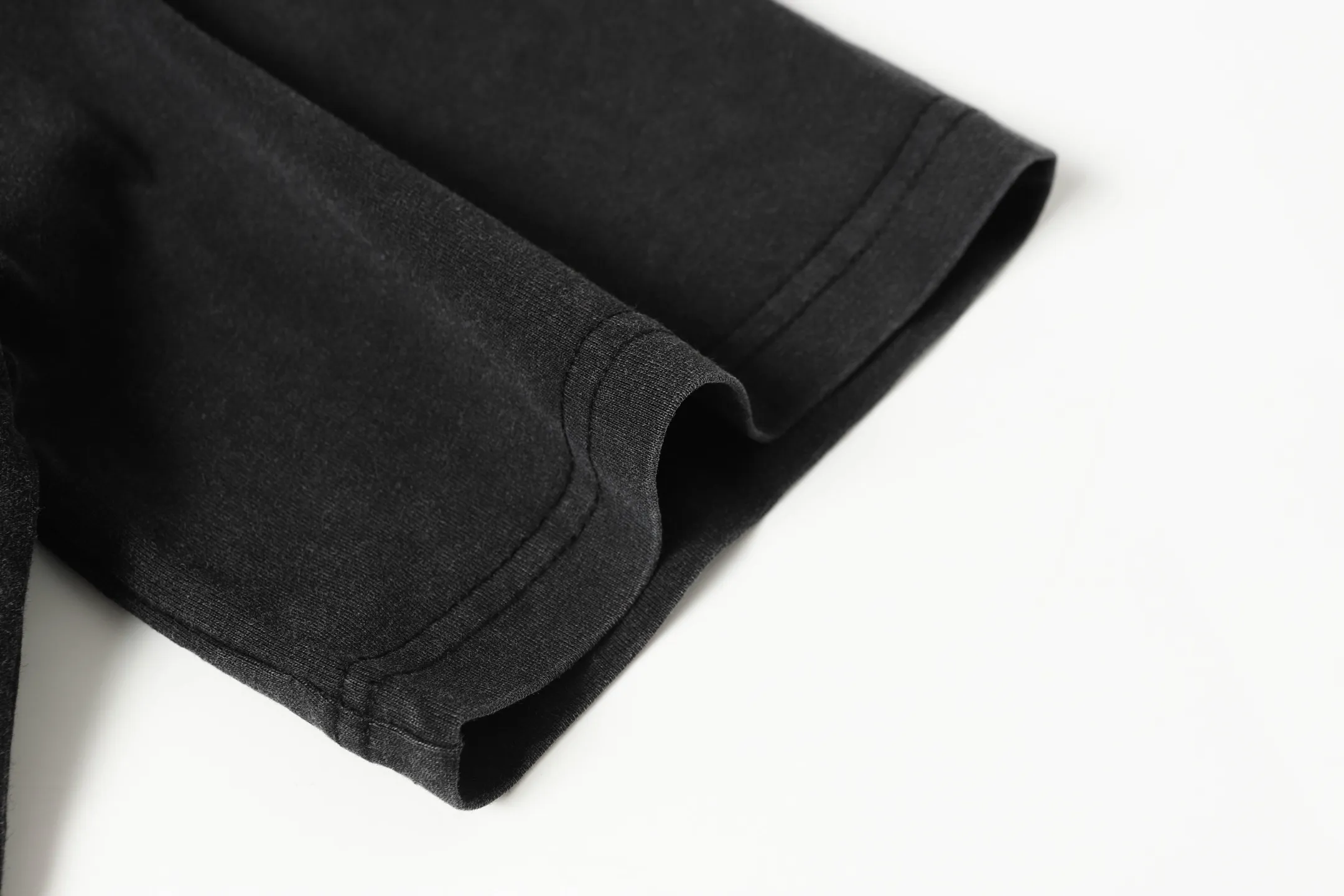 6011#washed black｜P116 Godspeed cross-border American rock and roll street washed retro style short-sleeved T (craft printing) fabric (fabric): 32 count combed double yarn 250g weight code number (size): S-M-L-XL color (colour): washed black