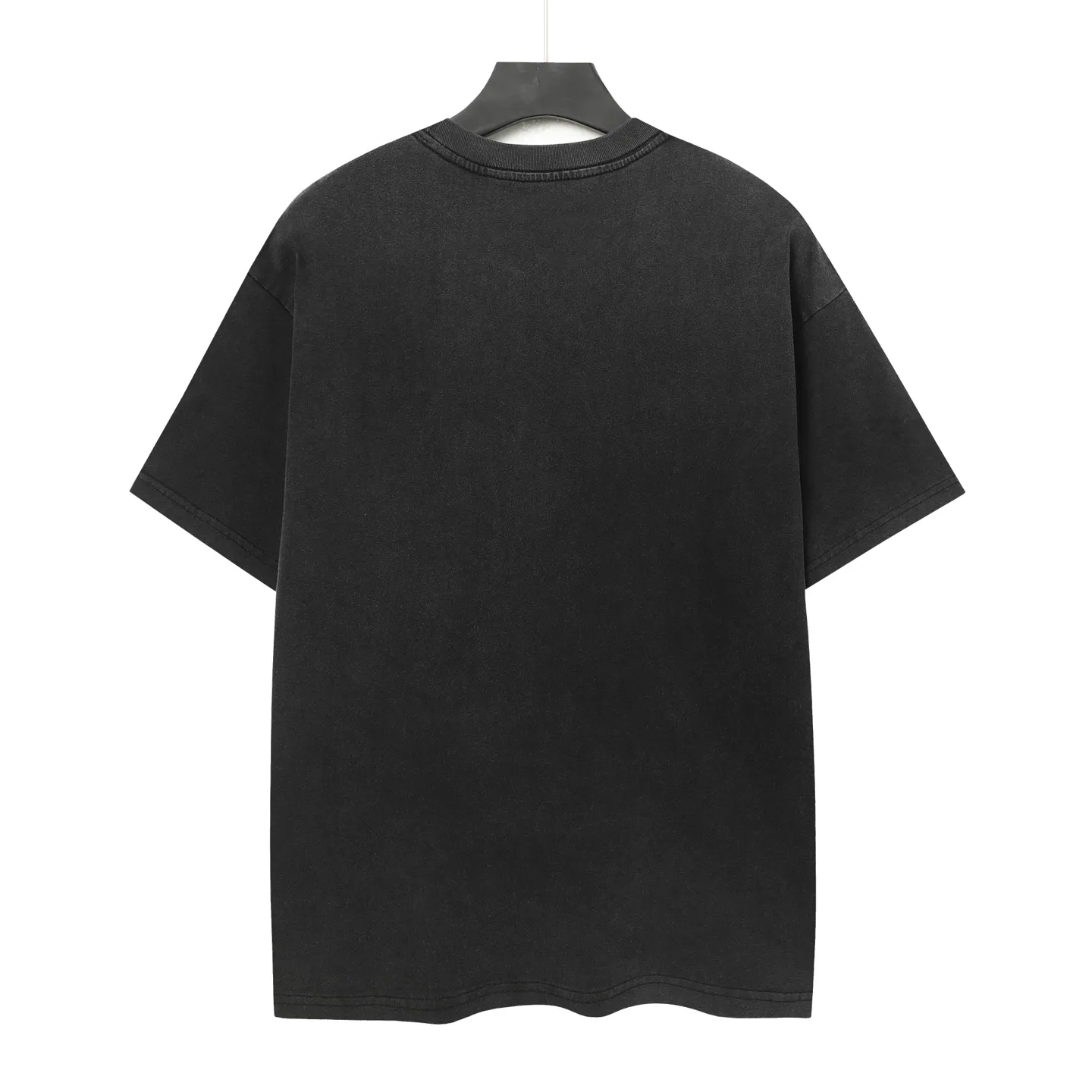 6011#washed black｜P116 Godspeed cross-border American rock and roll street washed retro style short-sleeved T (craft printing) fabric (fabric): 32 count combed double yarn 250g weight code number (size): S-M-L-XL color (colour): washed black