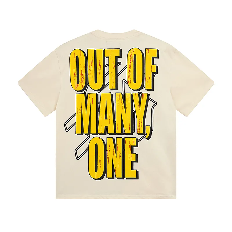 3000# P110 Real shot Godspeed American fashion rock street retro loose printed cotton short sleeves Fabric: 240g 32 count fine cotton double yarn pure cotton Color: off-white apricot Size: S M L XL
