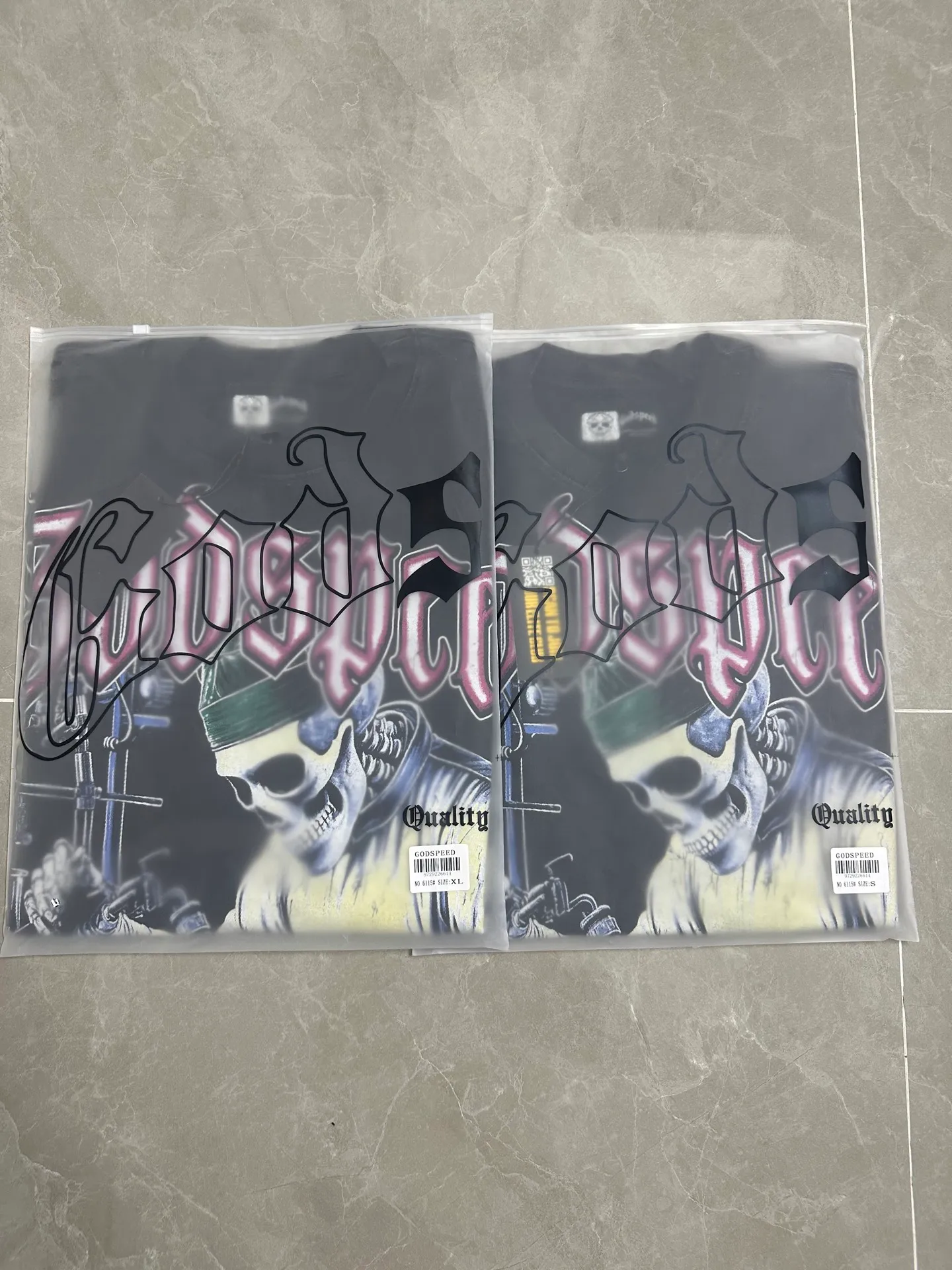 6115# washed retro black I P116 Godspeed cross-border American rock and roll street washed retro style short-sleeved T (craft printing) fabric (fabric): 32 count combed double yarn 250 grams weight code number (size): S-M-L-XL color (colour): washed black