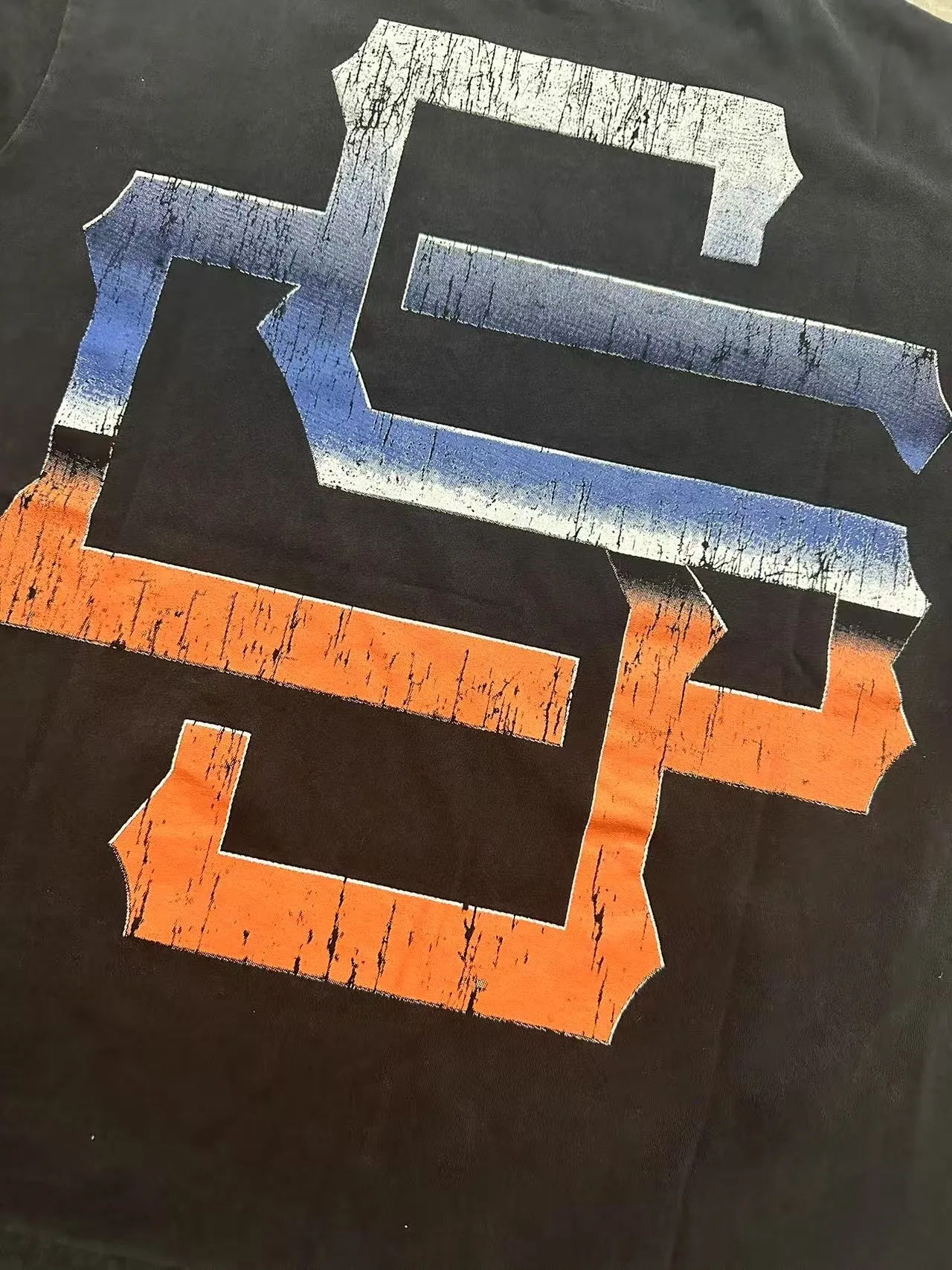 6106#washed black | P116 Godspeed cross-border American rock and roll street washed retro style short-sleeved T (craft printing) fabric (fabric): 32 count combed double yarn 250g weight code number (size): S-M-L-XL color (colour): washed black