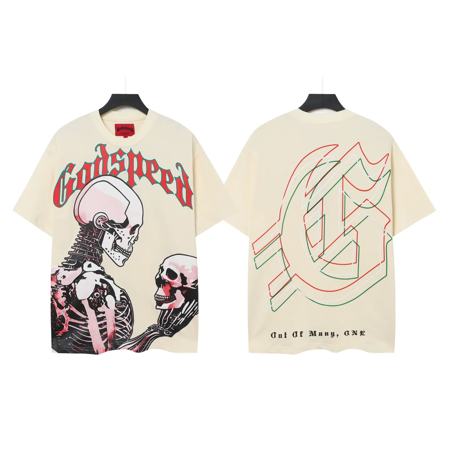 5078#apricot | P104 Godspeed cross-border American rock and roll street washed retro style short-sleeved T (craft printing) fabric (fabric): 32-count combed double yarn 240 grams weight code number (size): S-M-L-XL color (colour): apricot