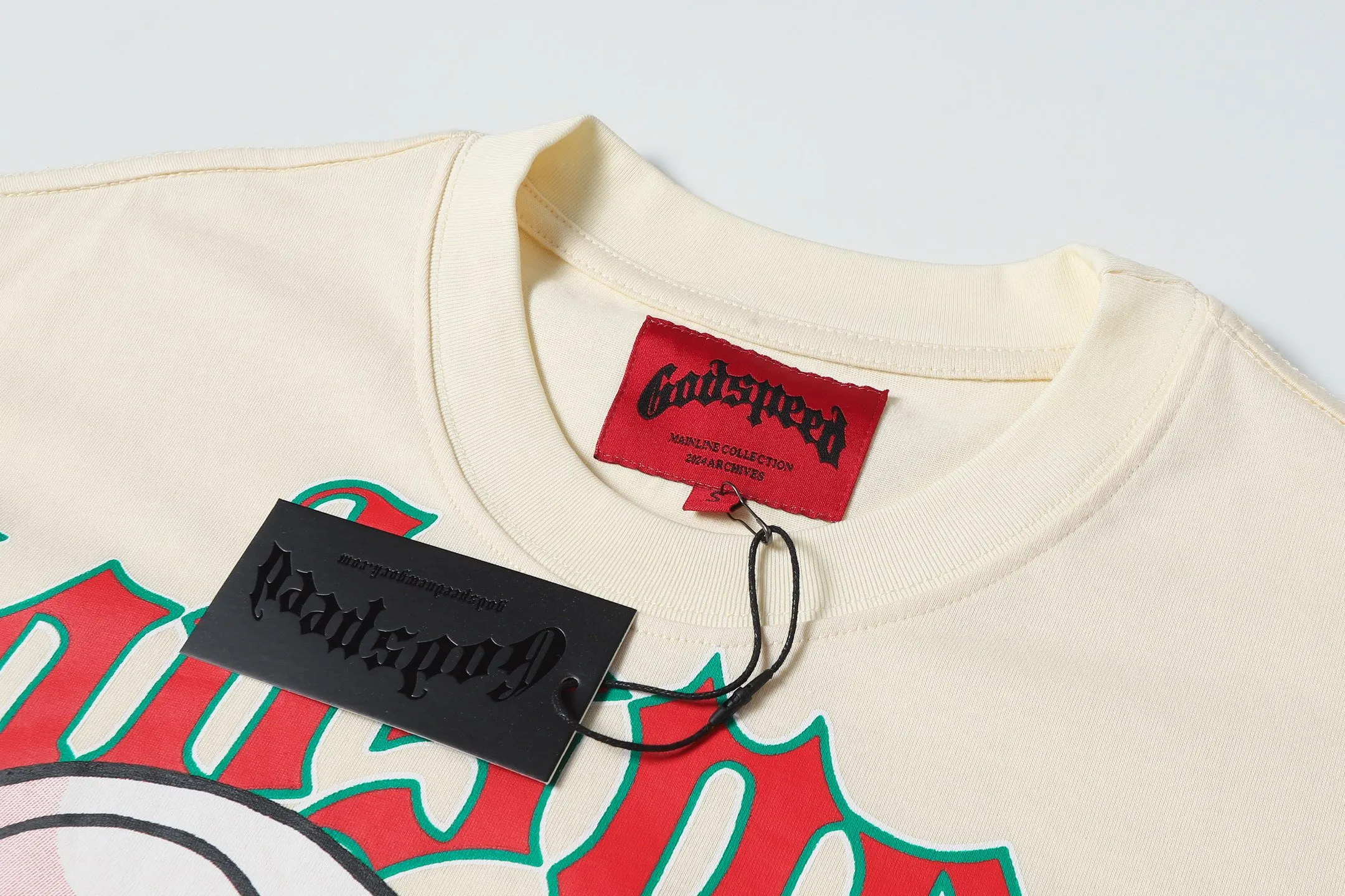 5078#apricot | P104 Godspeed cross-border American rock and roll street washed retro style short-sleeved T (craft printing) fabric (fabric): 32-count combed double yarn 240 grams weight code number (size): S-M-L-XL color (colour): apricot