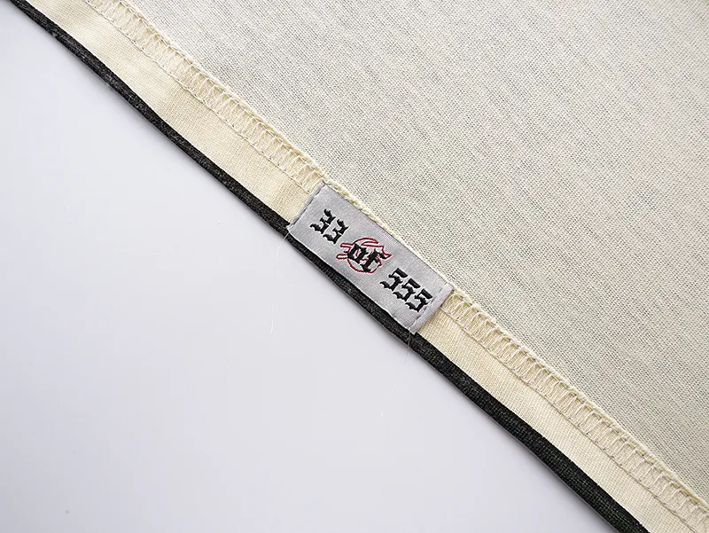 3069# P110 Real shot Godspeed American trendy rock and roll street retro loose printed cotton short sleeves Fabric: 240g 32 count fine cotton double yarn pure cotton Color: apricot Size: S M L XL