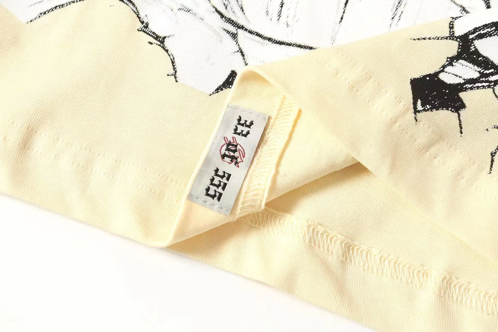 5113#apricot I P8456 Godspeed cross-border American rock and roll street washed retro style short-sleeved T (craft printing) fabric (fabric) 32 counts combed double yarn 240 grams weight code number (size): S-M-L-XL color (colour): apricot