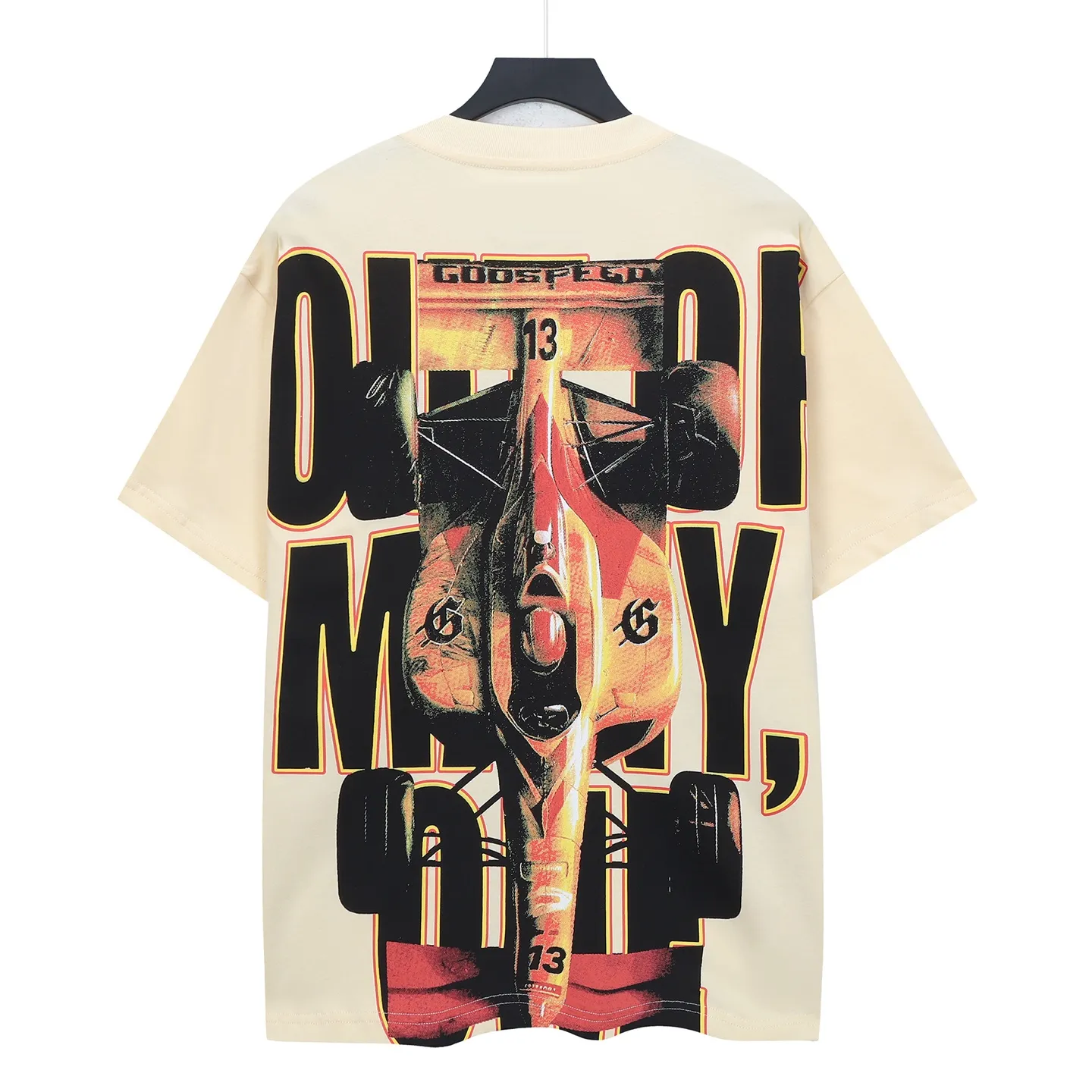 5113#apricot I P8456 Godspeed cross-border American rock and roll street washed retro style short-sleeved T (craft printing) fabric (fabric) 32 counts combed double yarn 240 grams weight code number (size): S-M-L-XL color (colour): apricot