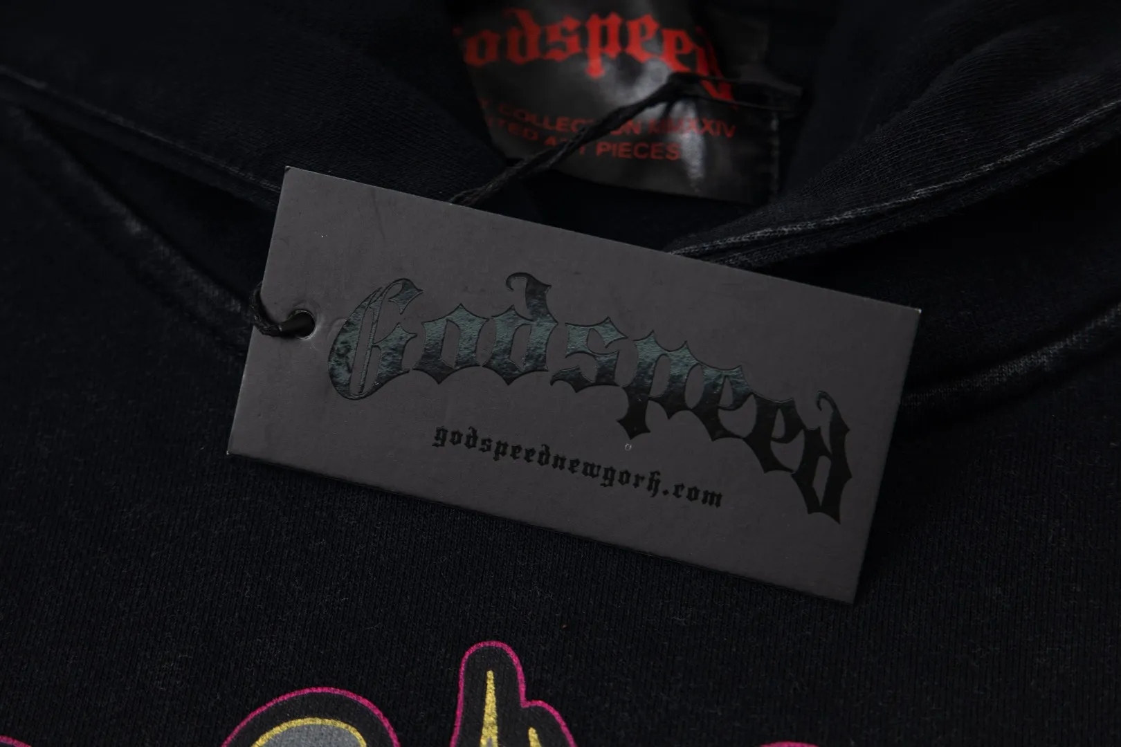 G49# GodSpeed ​​high-definition printed sweatshirt, size S-XL, washed black P216, apricot P206