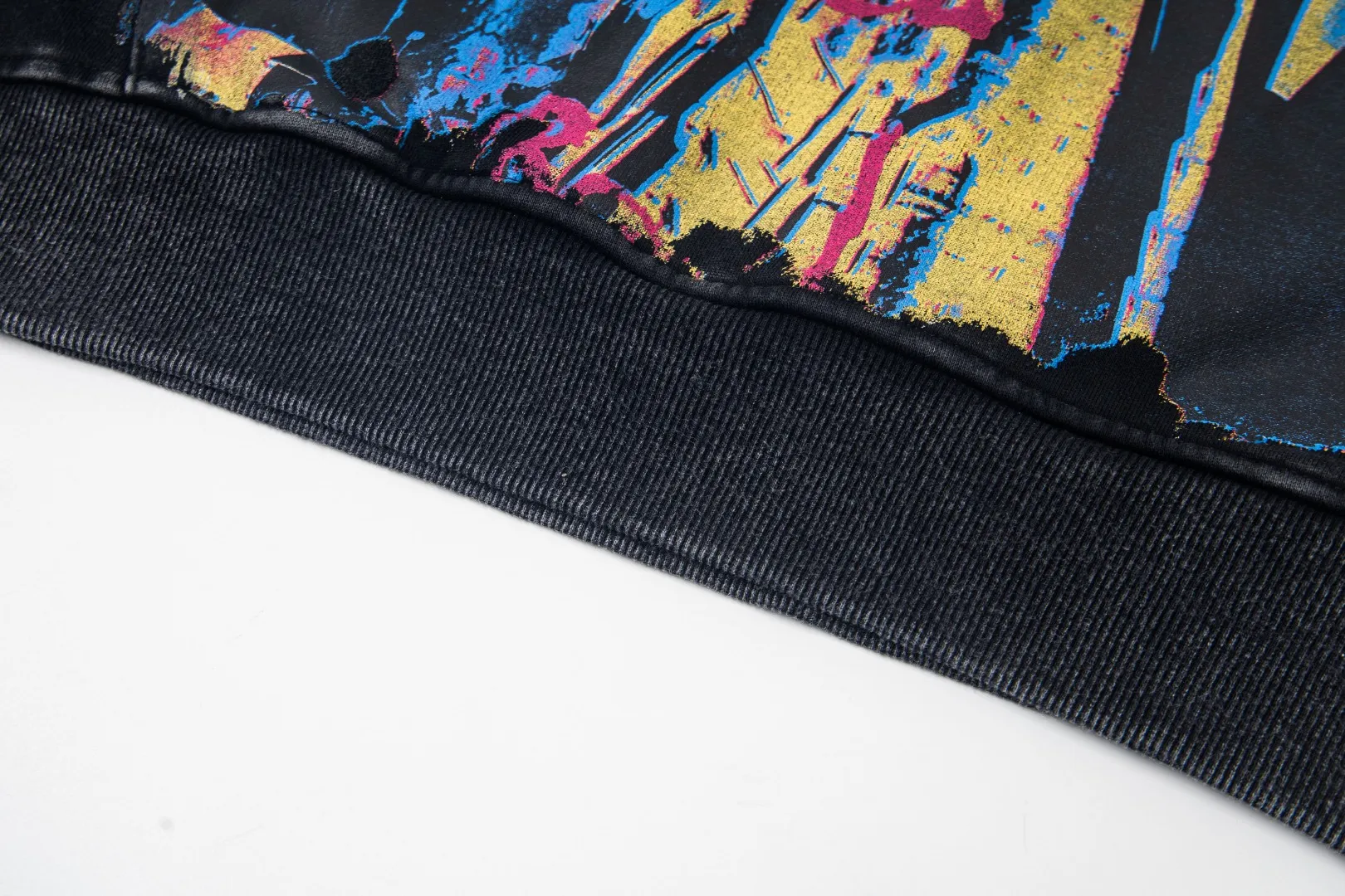 G49# GodSpeed ​​high-definition printed sweatshirt, size S-XL, washed black P216, apricot P206