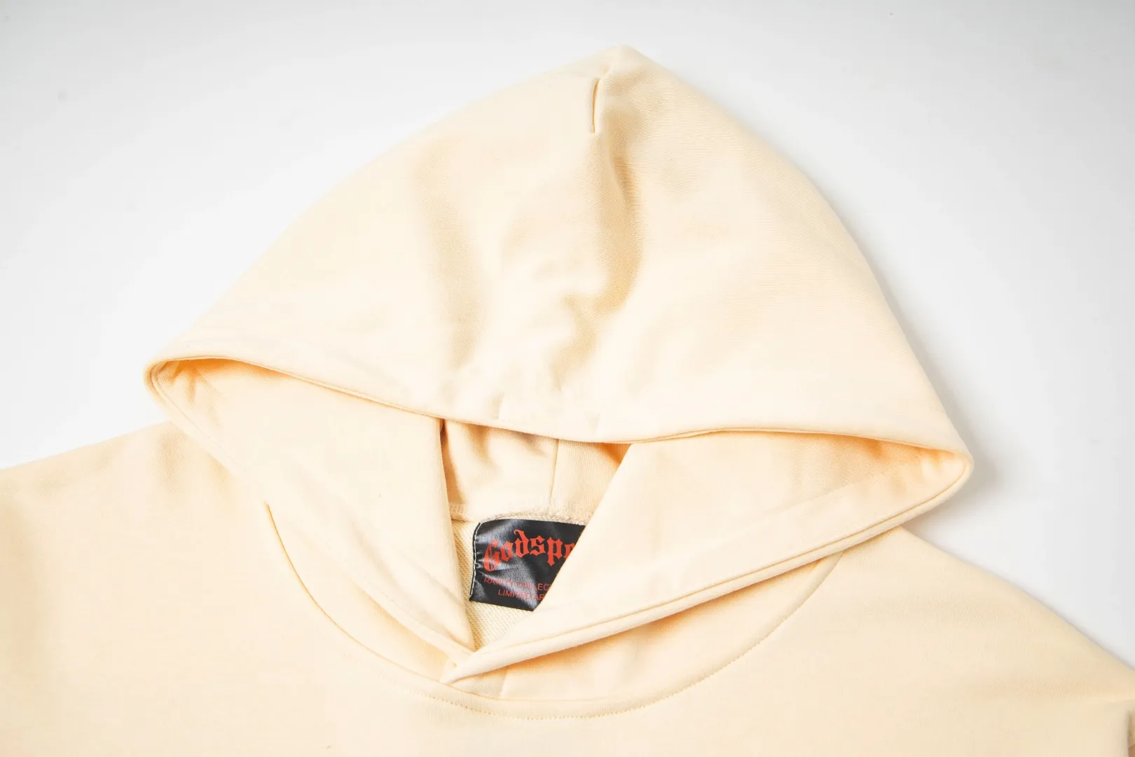 G49# GodSpeed ​​high-definition printed sweatshirt, size S-XL, washed black P216, apricot P206