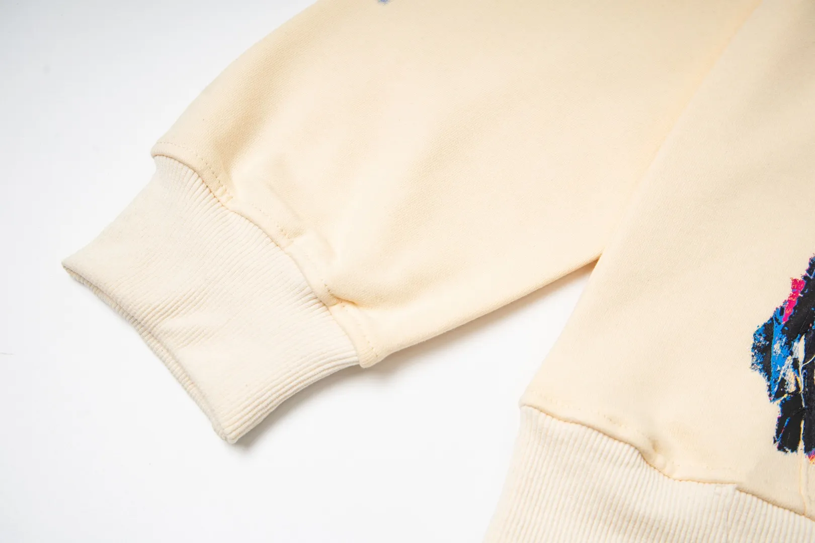 G49# GodSpeed ​​high-definition printed sweatshirt, size S-XL, washed black P216, apricot P206