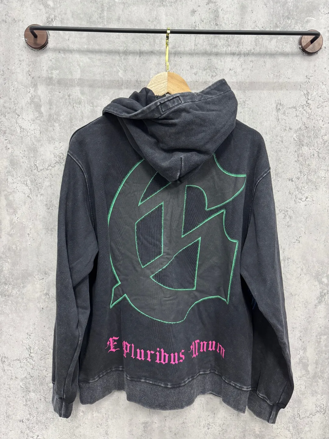 G49# GodSpeed ​​high-definition printed sweatshirt, size S-XL, washed black P216, apricot P206