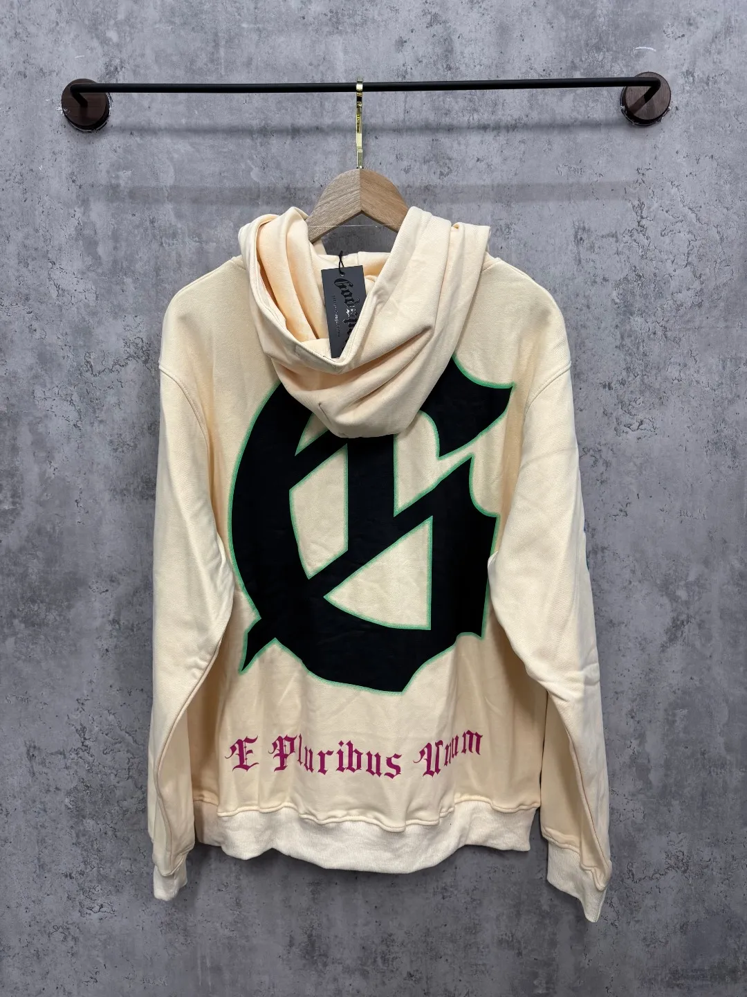 G49# GodSpeed ​​high-definition printed sweatshirt, size S-XL, washed black P216, apricot P206